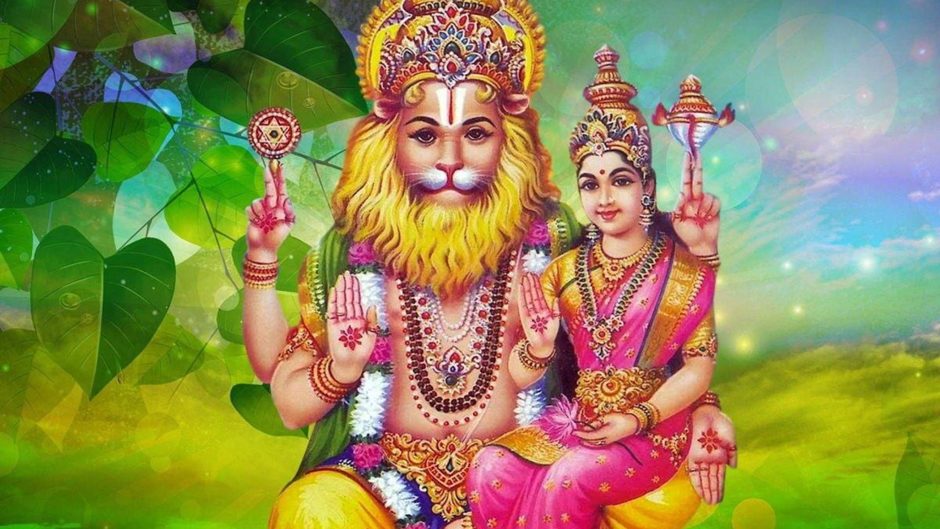 1920x1080 Divine Illustration Of Goddess Lakshmi