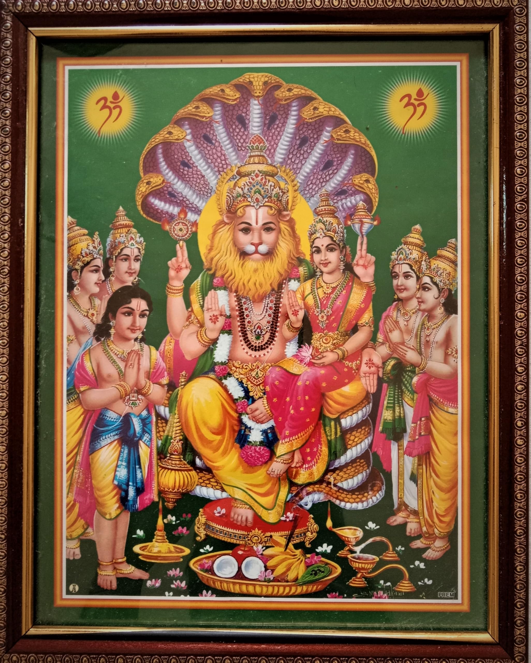 2052x2560 Hindu God Laxmi Narasimha swamy photo