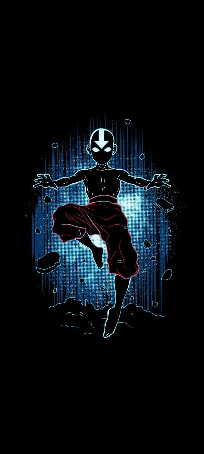 850x1889 Aang In His Avatar State Wallpaper