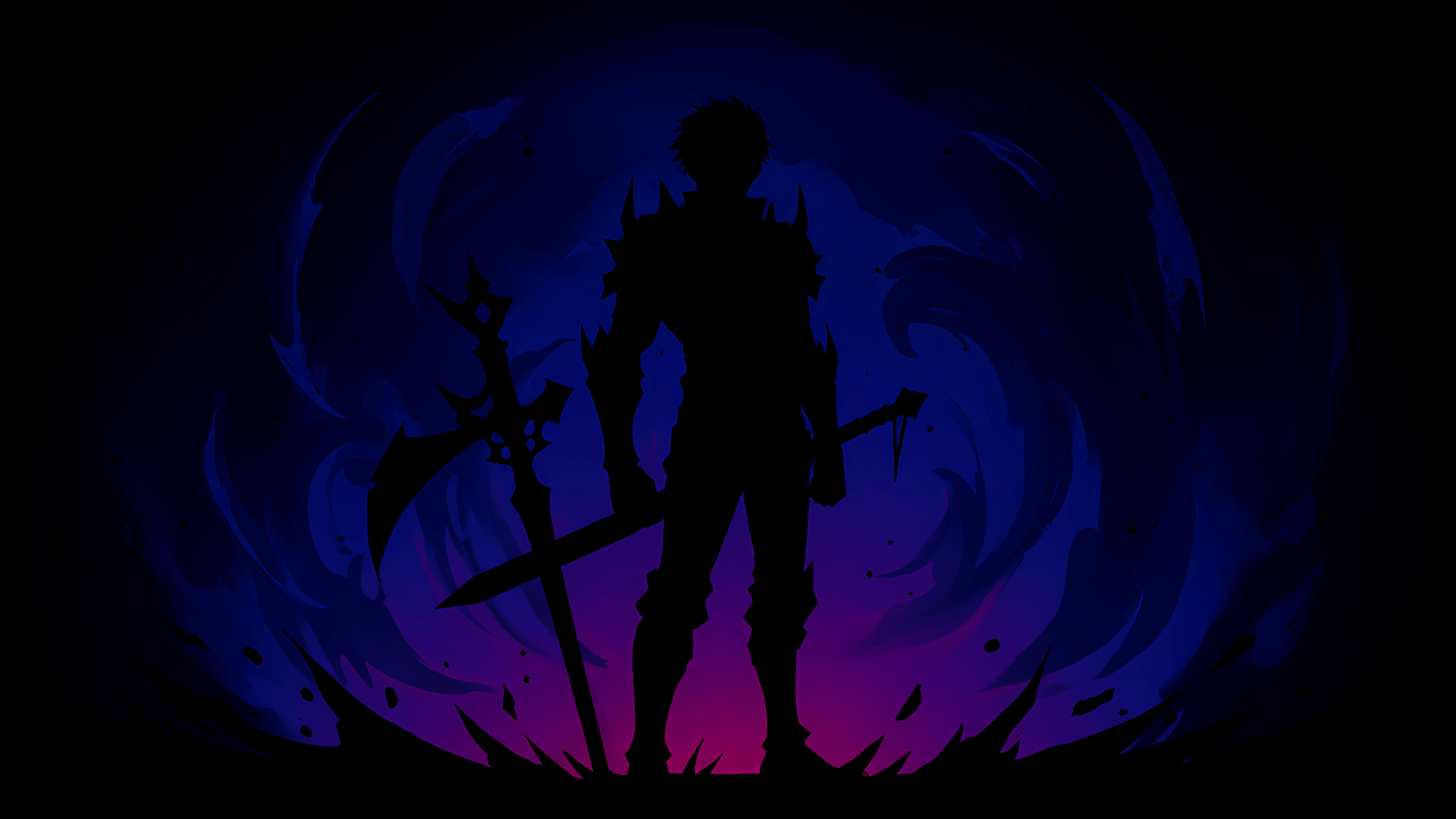3840x2160 Solo Leveling Silhouette 4K Wallpaper