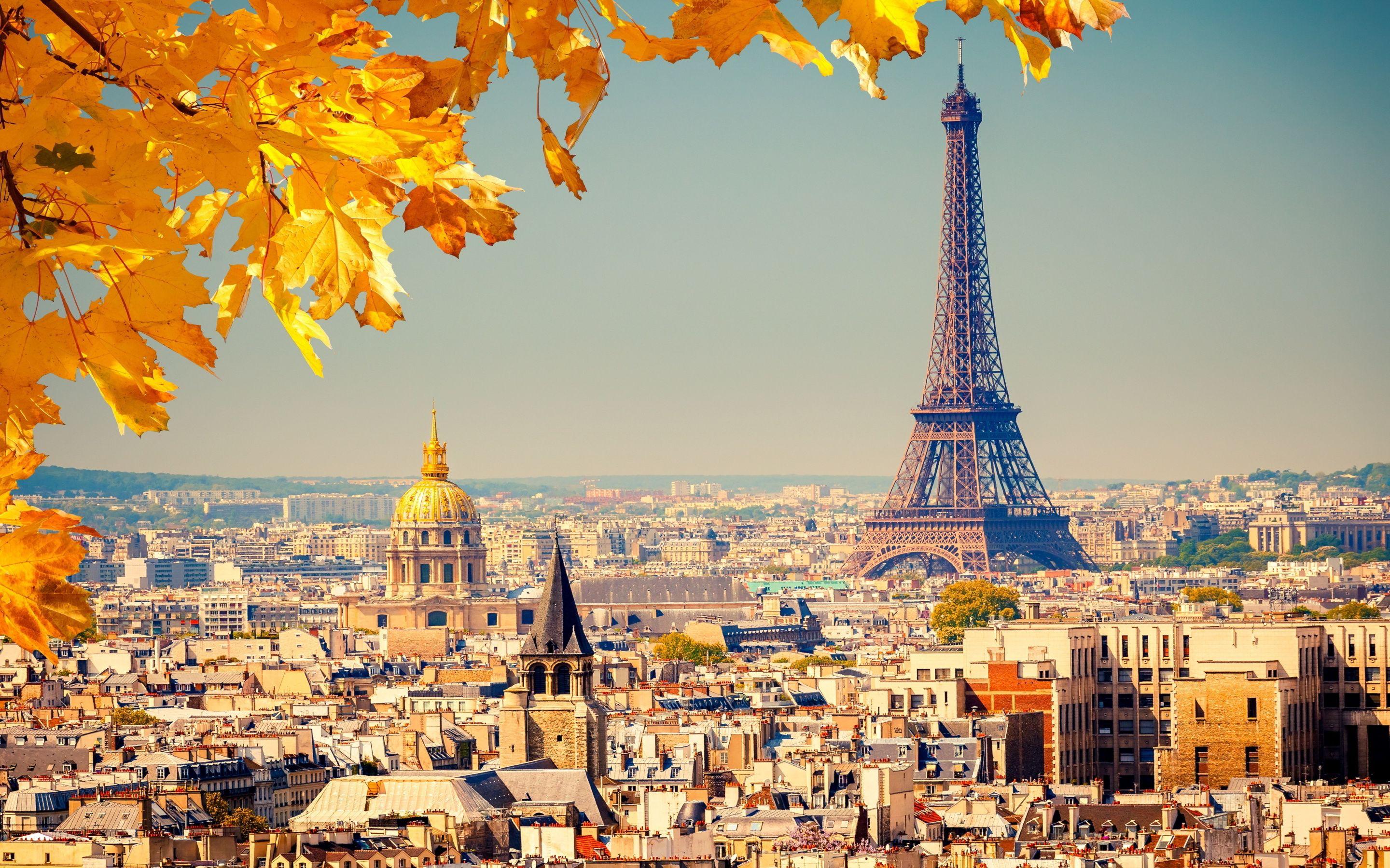 2880x1800 Paris eiffel tower autumn
