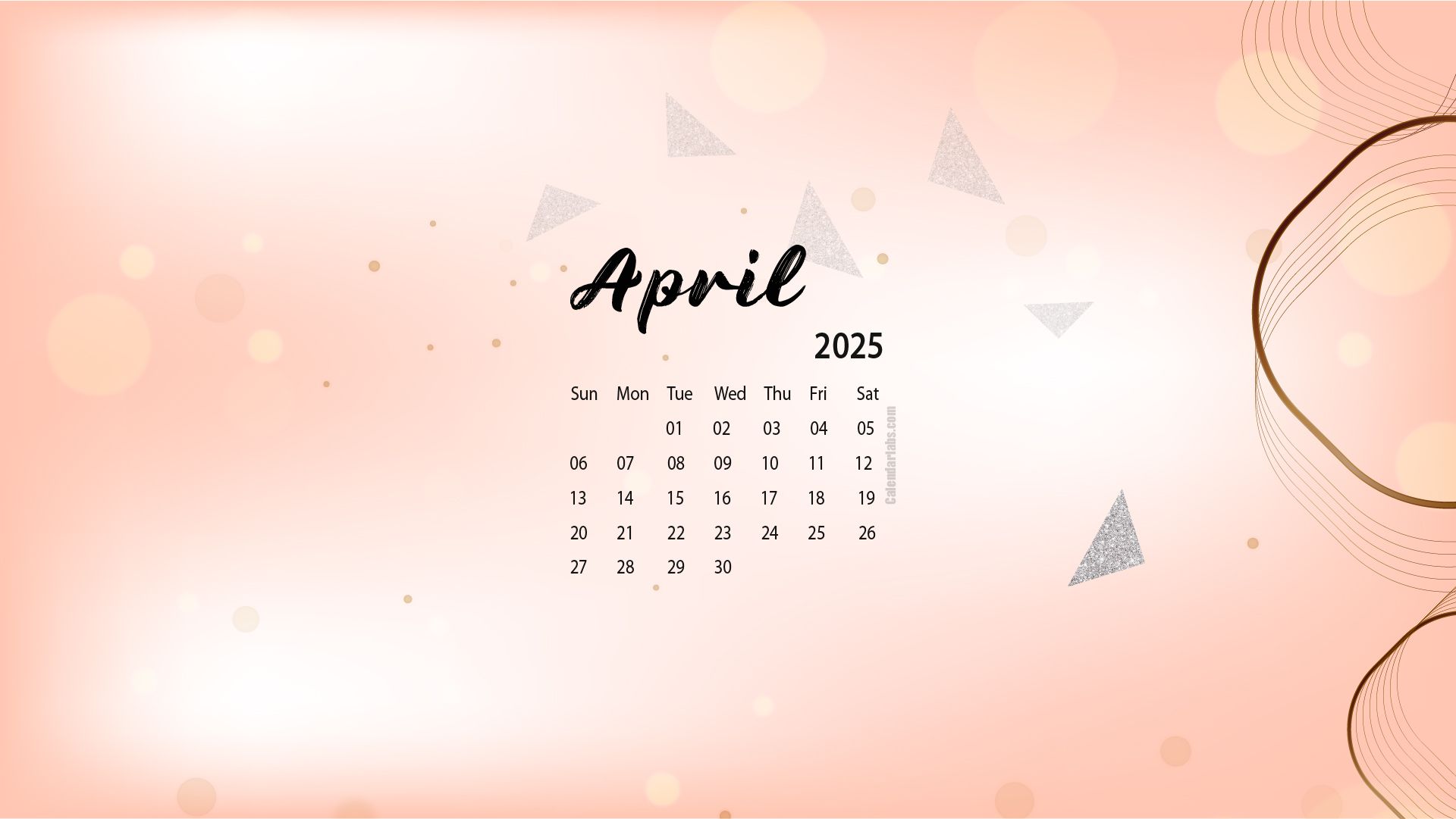 1920x1081 April 2025 Desktop Wallpaper Calendar