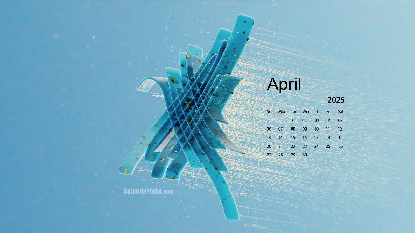 1601x901 April 2025 Desktop Wallpaper Calendar