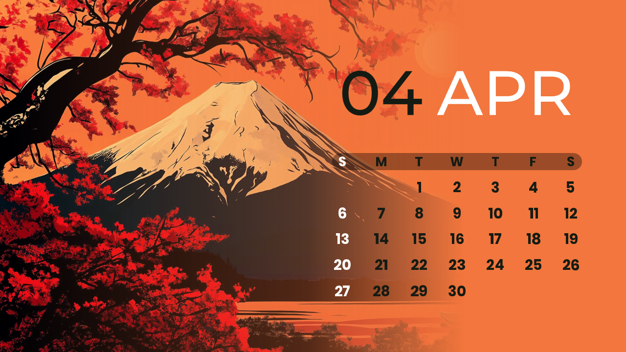 1280x720 Calendar Template