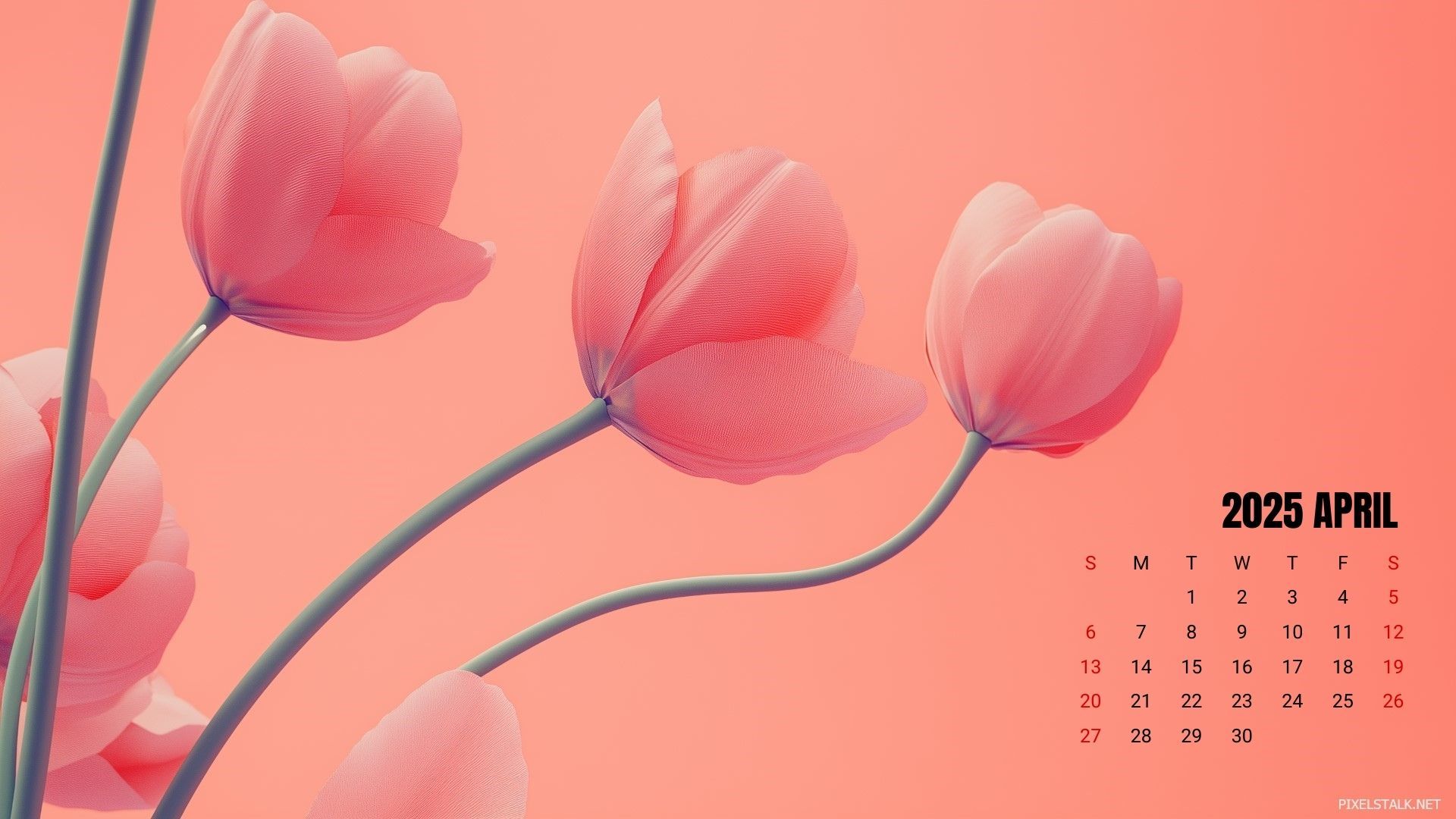 1920x1080 April 2025 Calendar HD Wallpaper Free