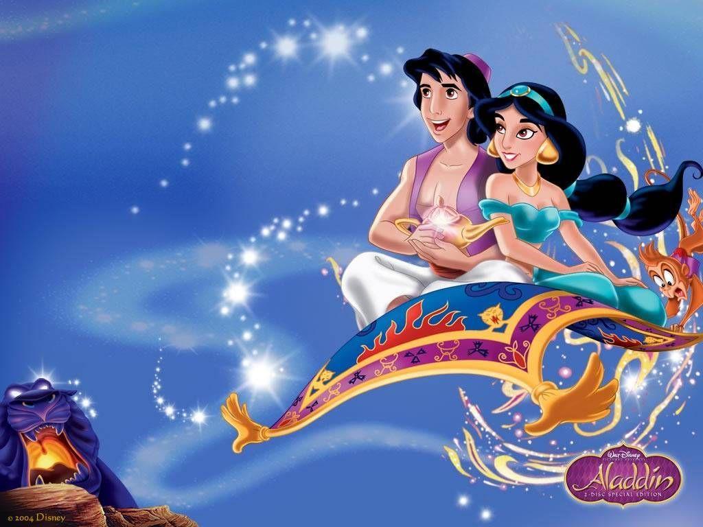 Aladdin and Jasmine Cartoon Wallpapers - Top Free Aladdin and Jasmine  Cartoon Backgrounds - WallpaperAccess