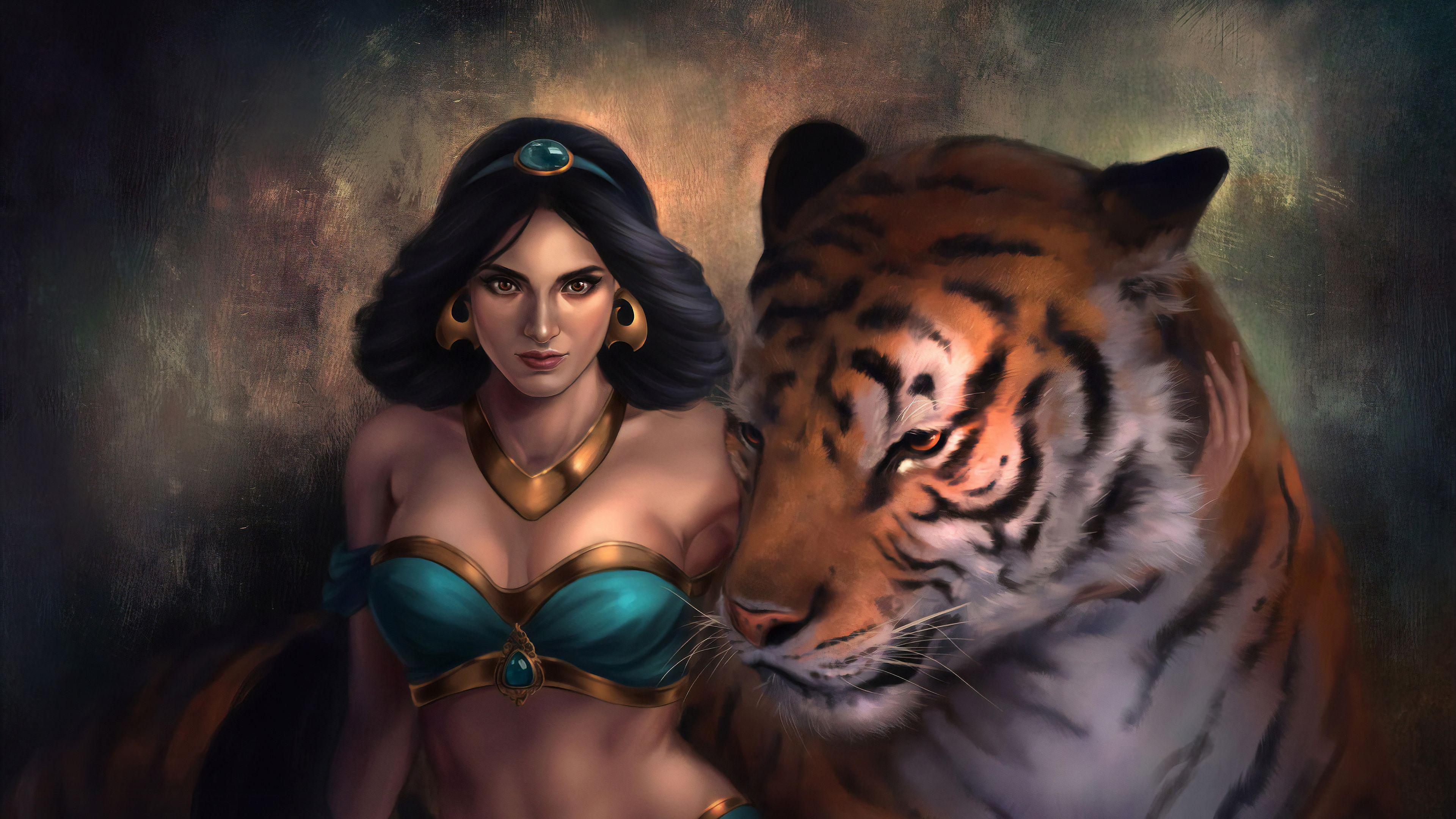 3840x2160 Princess Jasmine And Raja, HD Movies, 4k Wallpaper, Image
