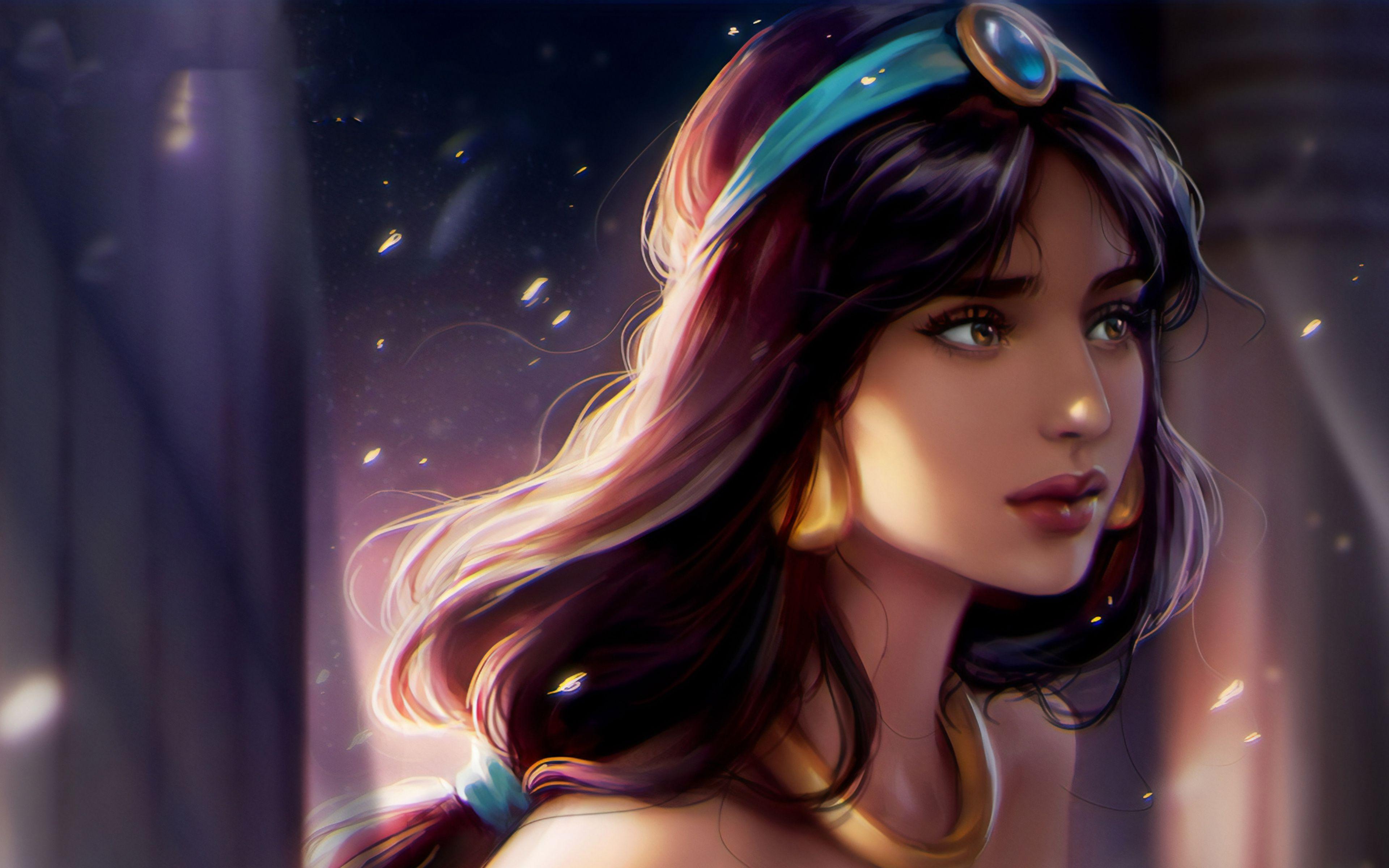 3840x2400 Jasmine from Aladdin Fanart Wallpaper 4k Ultra HD
