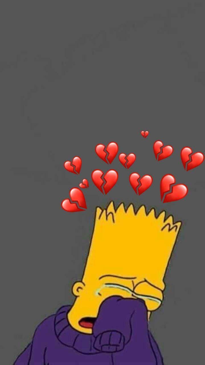 720x1280 Broken heart bart wallpaper