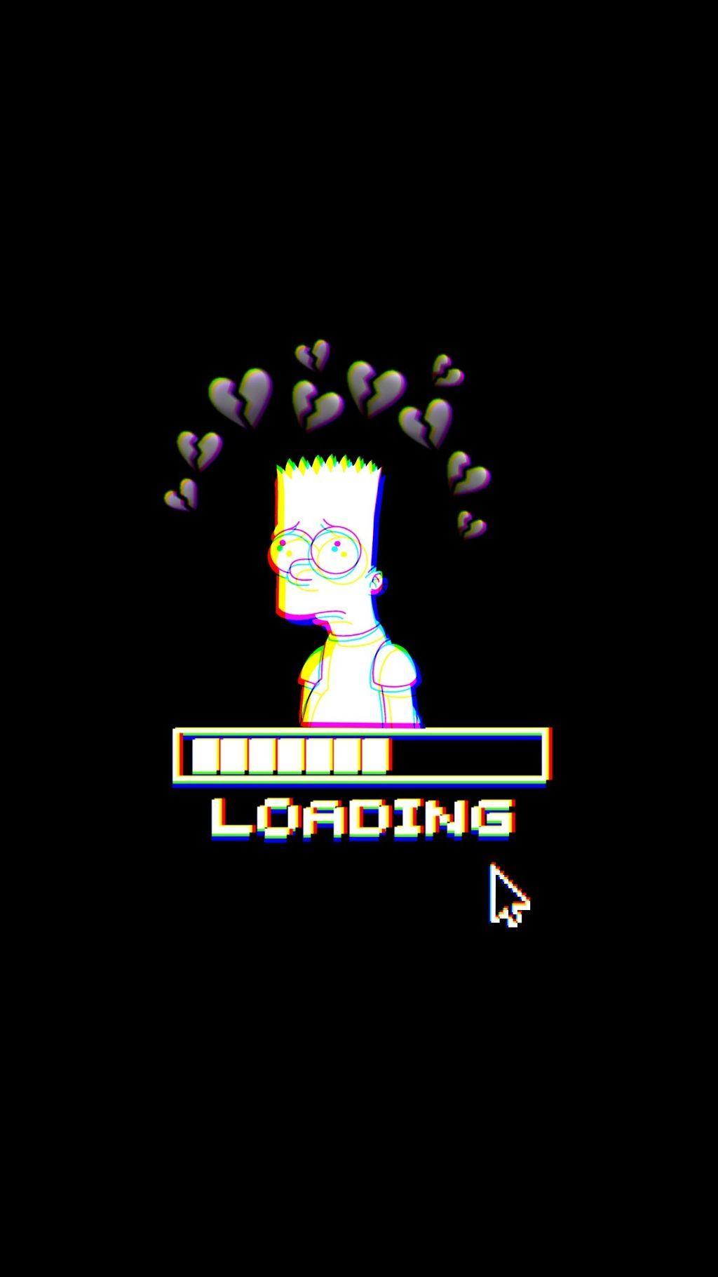 1024x1820 aycaramba heartbroken loading glitch wallpaper backgrou