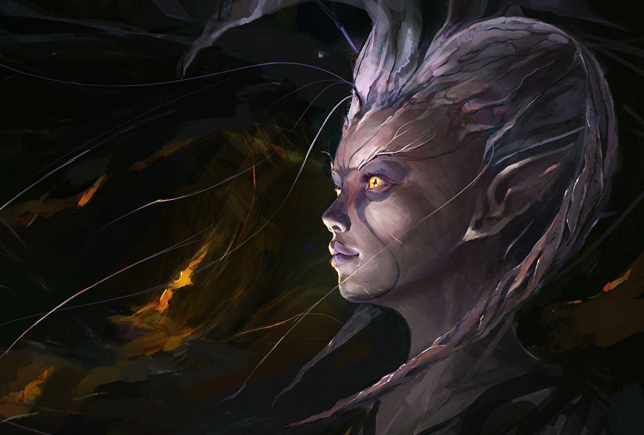 1280x865 Desktop Wallpaper Fantasy Supernatural beings Head