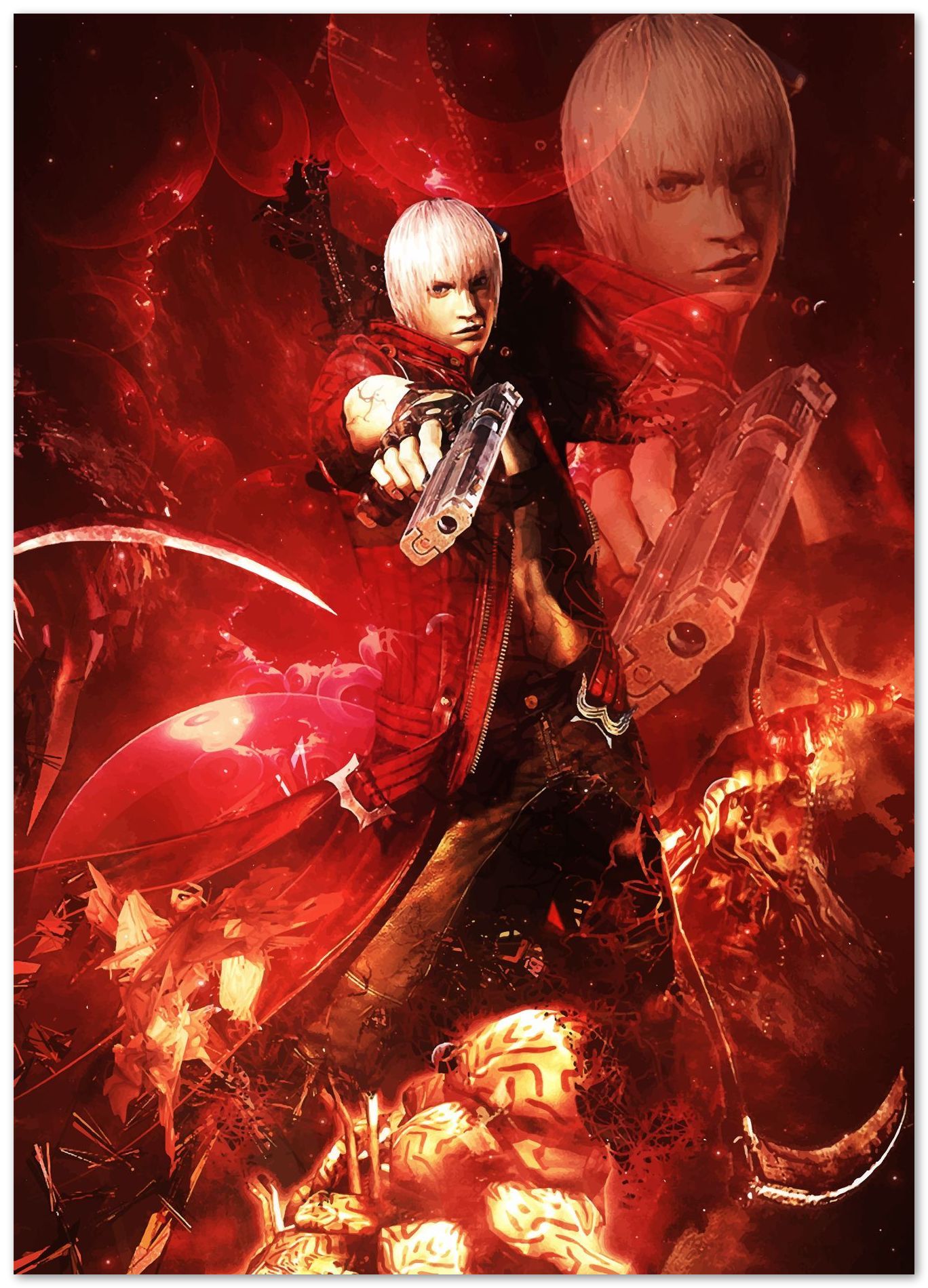 1368x1900 Devil May Cry 3 Dante Aura Power