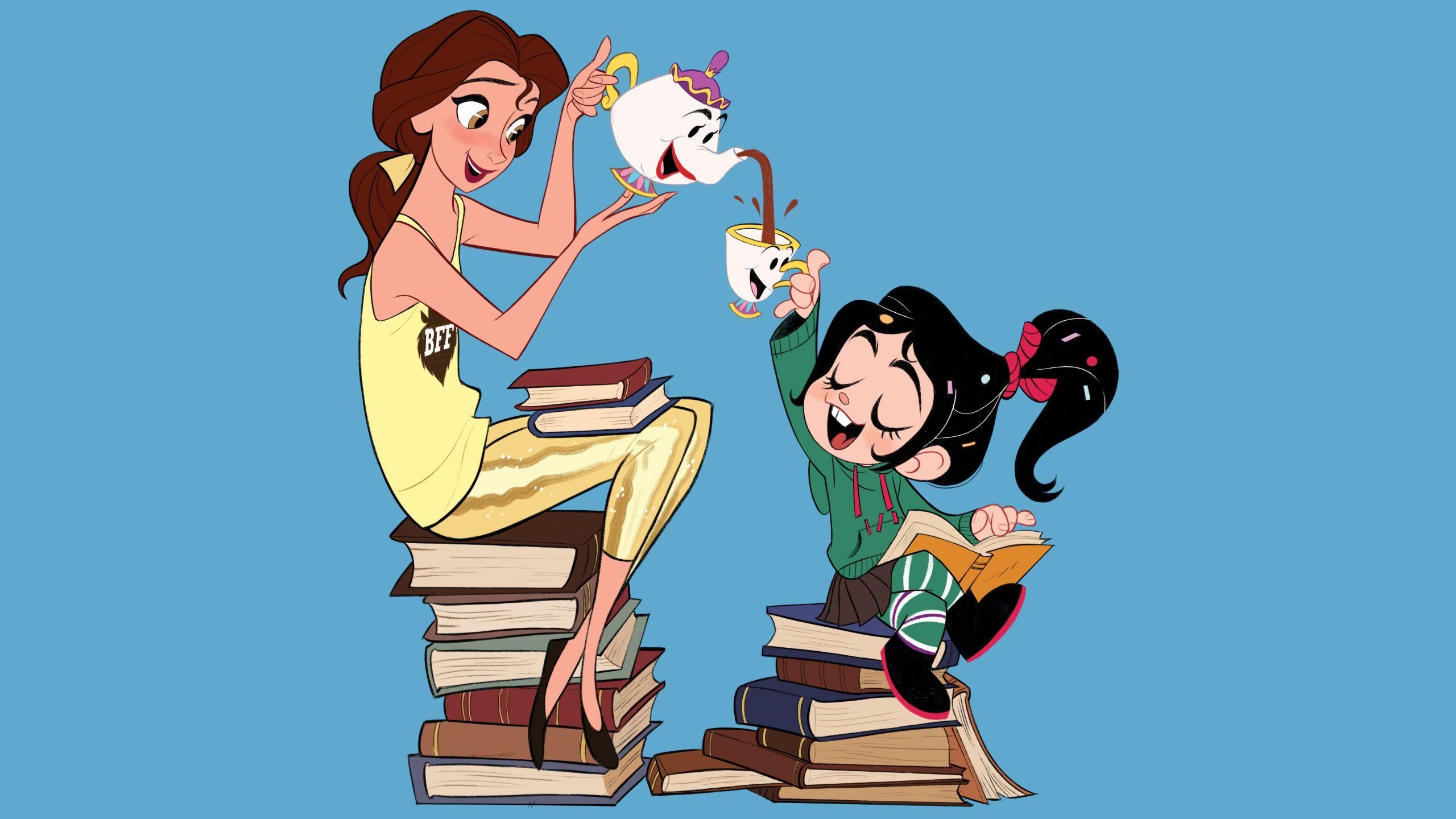 2560x1440 Ralph Breaks the Internet Disney Princess with Vanellope HD