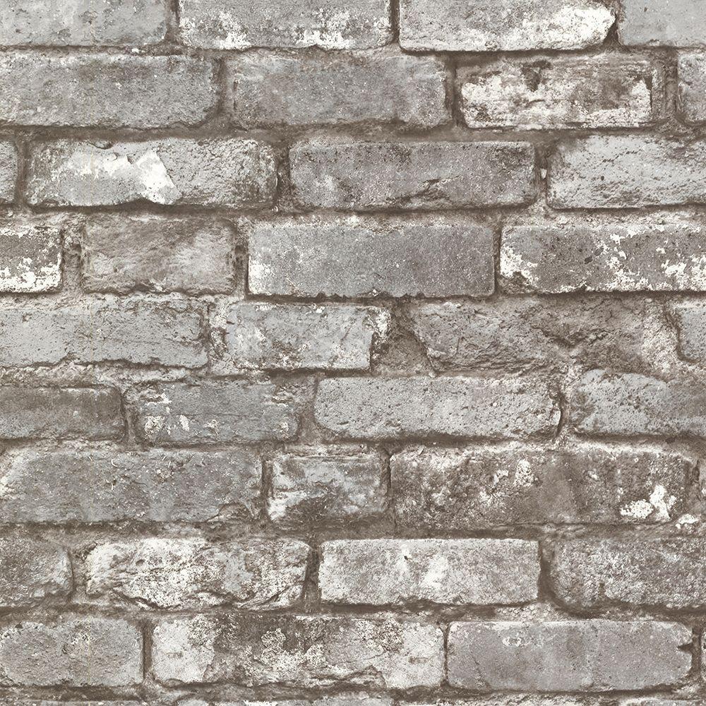 1000x1000 Chelsea Grey Brick Wallpaper Sample