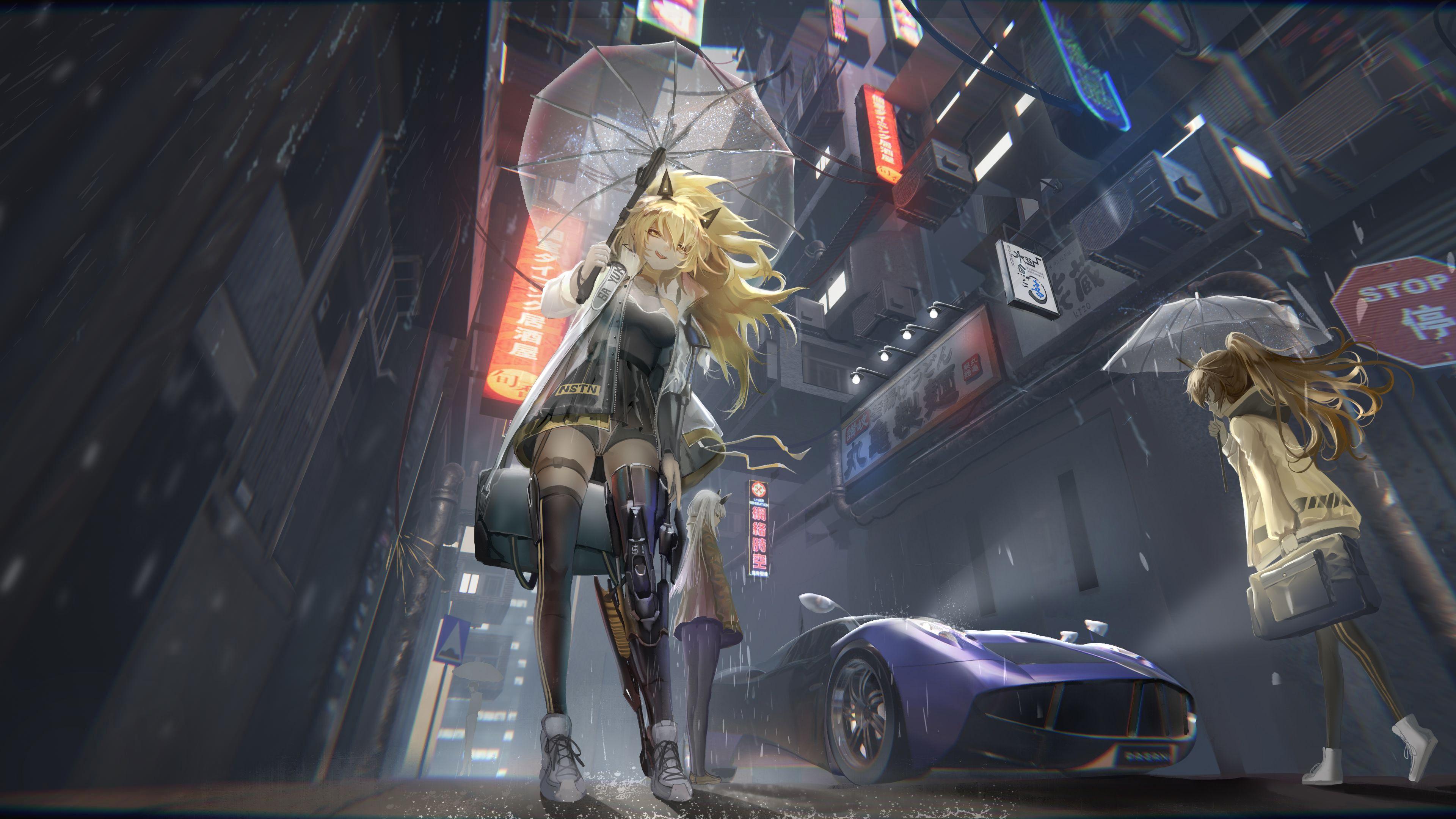 3840x2160 Cyberpunk Anime Science Fiction 4k, HD Anime, 4k Wallpaper