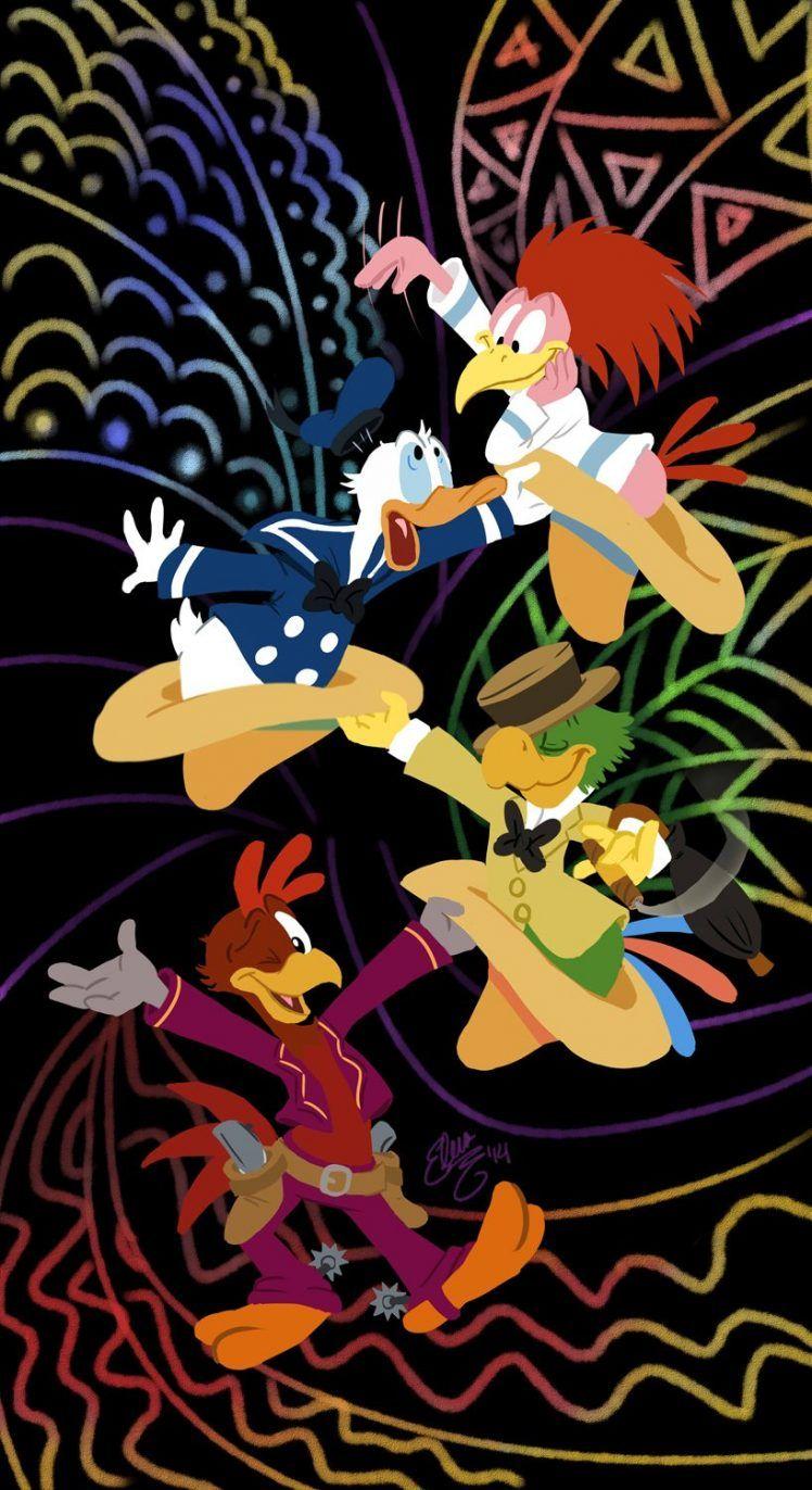 748x1372 cartoon, Walt Disney, The three caballeros Wallpaper HD