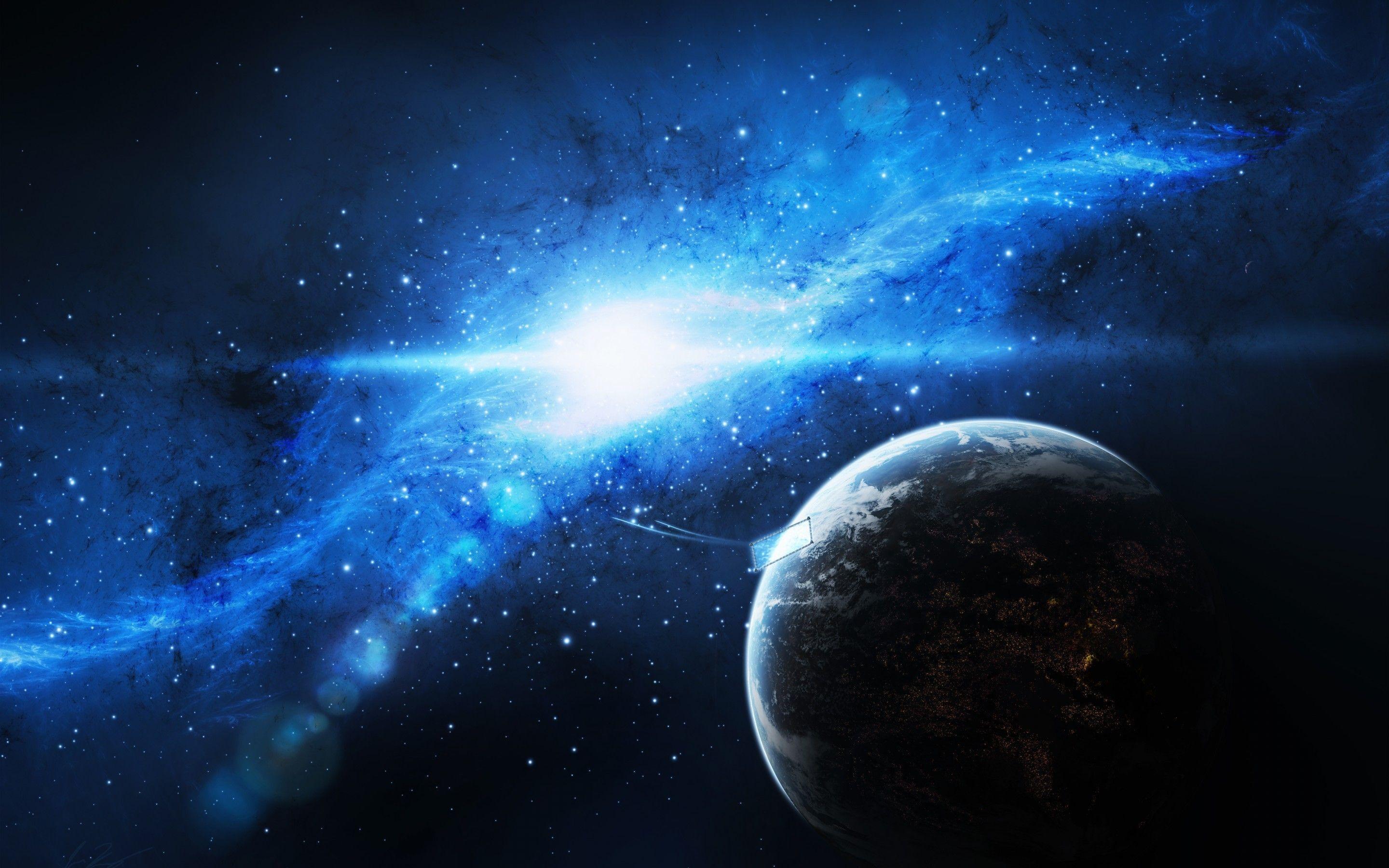 2880x1800 Blue Galaxy Wallpaper