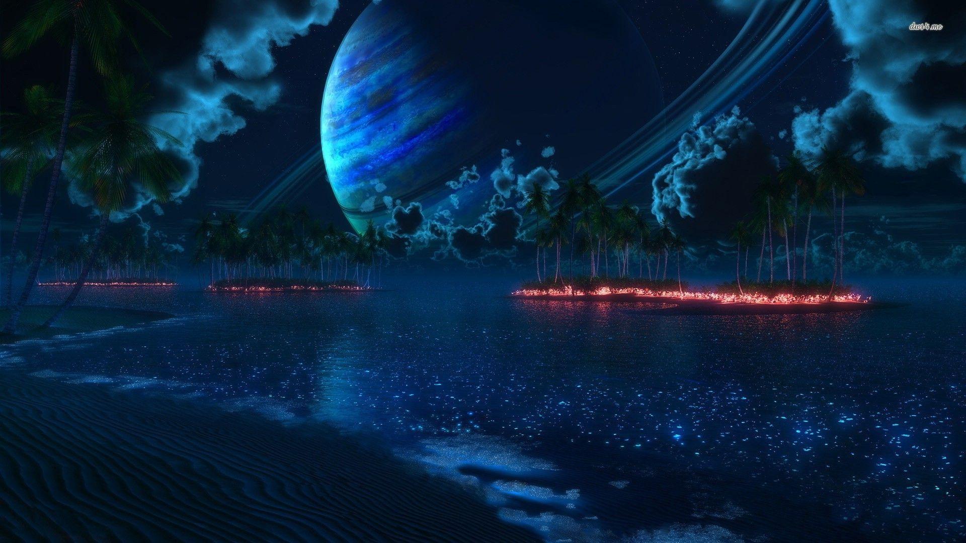 1920x1080 Blue beach wallpaper wallpaper