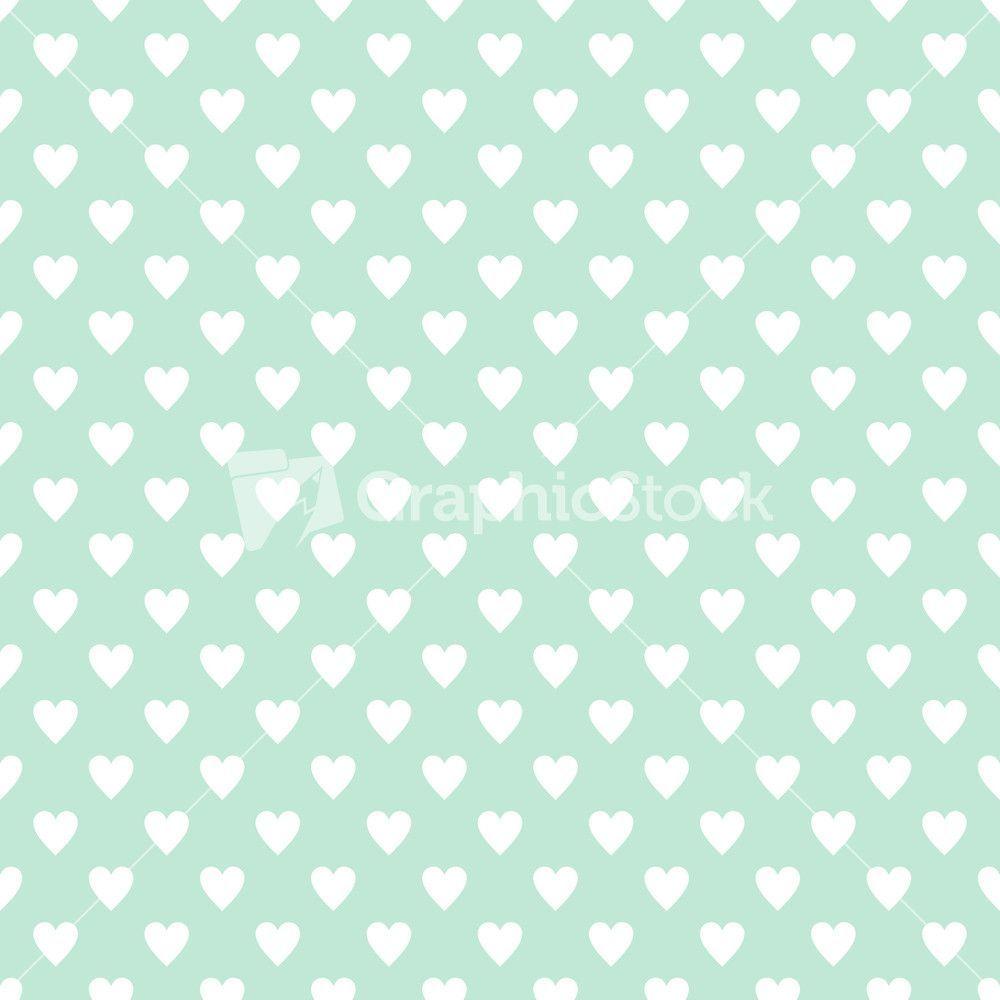 1000x1000 Download Pattern Of White Hearts On A Mint Blue Background