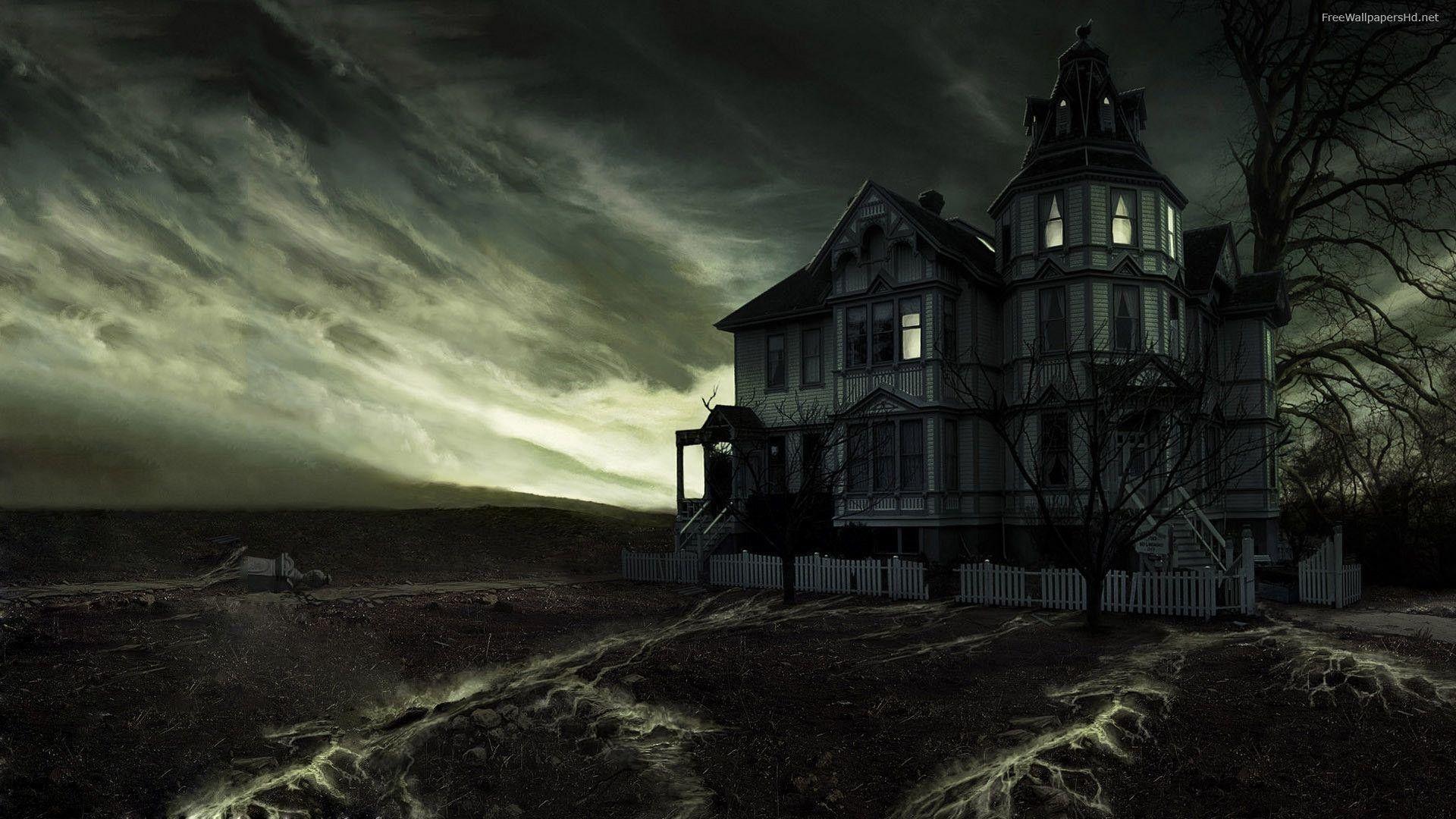 1920x1080 Haunted House Wallpaper