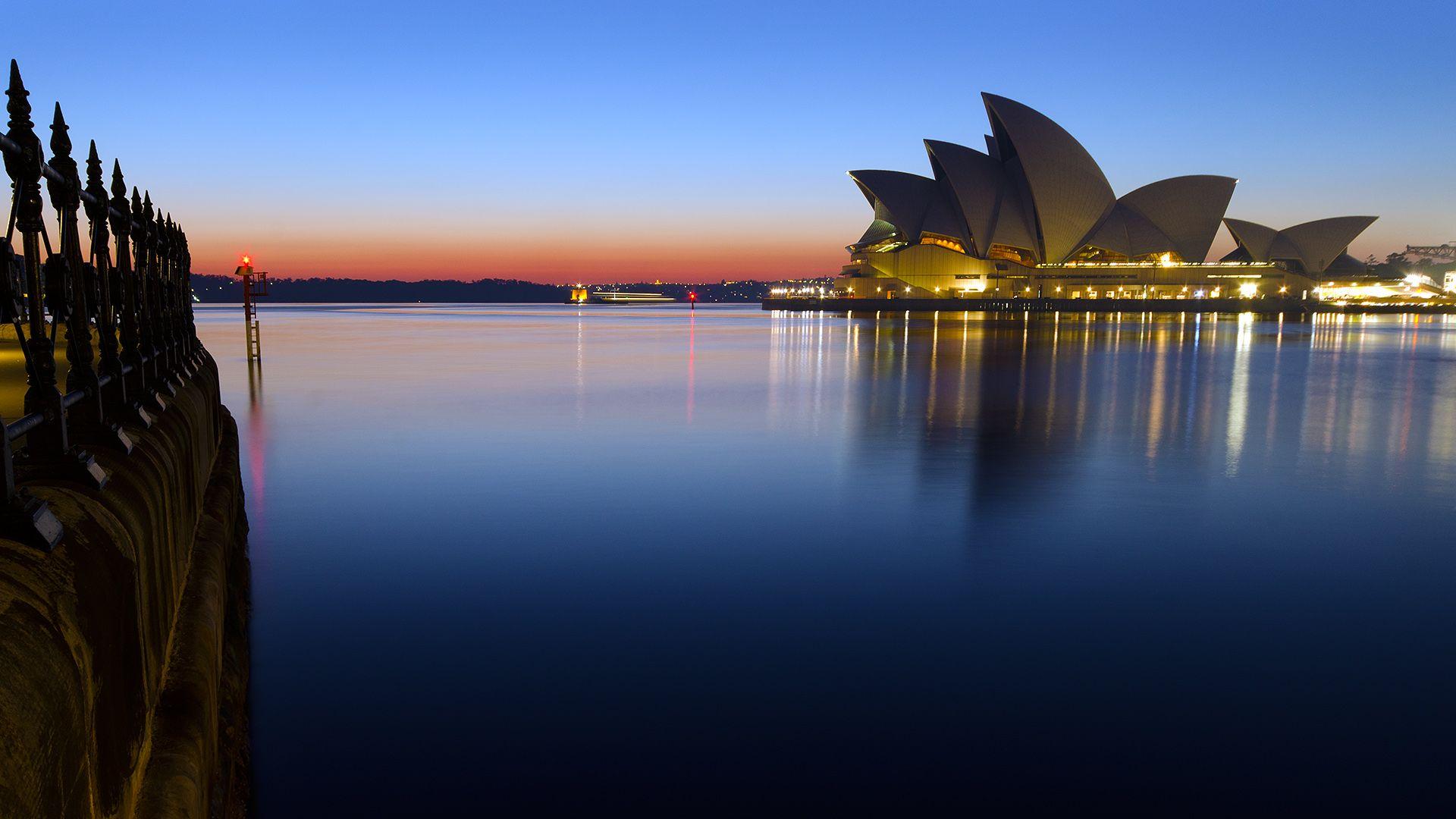 1920x1080 Free download Sydney Opera House Sunset Wallpaper Travel HD