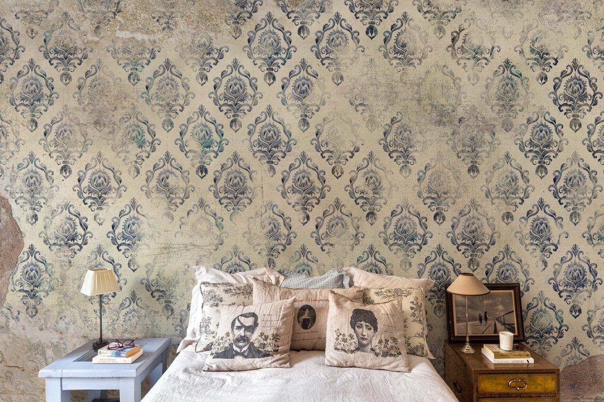 1200x800 PAPER MOON WALLPAPER Francaise Mural Mellow Vintage Digitally Printed Wallpaper Mural Immediately Evokes A Genuine Sense Of A Rustic French Country Interior! #wall Mural #interior Design #frenchcountrystyle #homedecor #