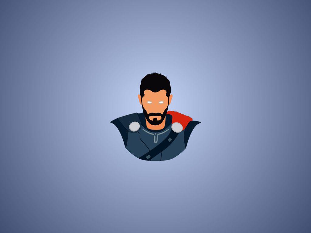1024x768 Thor Minimalism 12k Wallpaper HD, 4k, 5k, 8k
