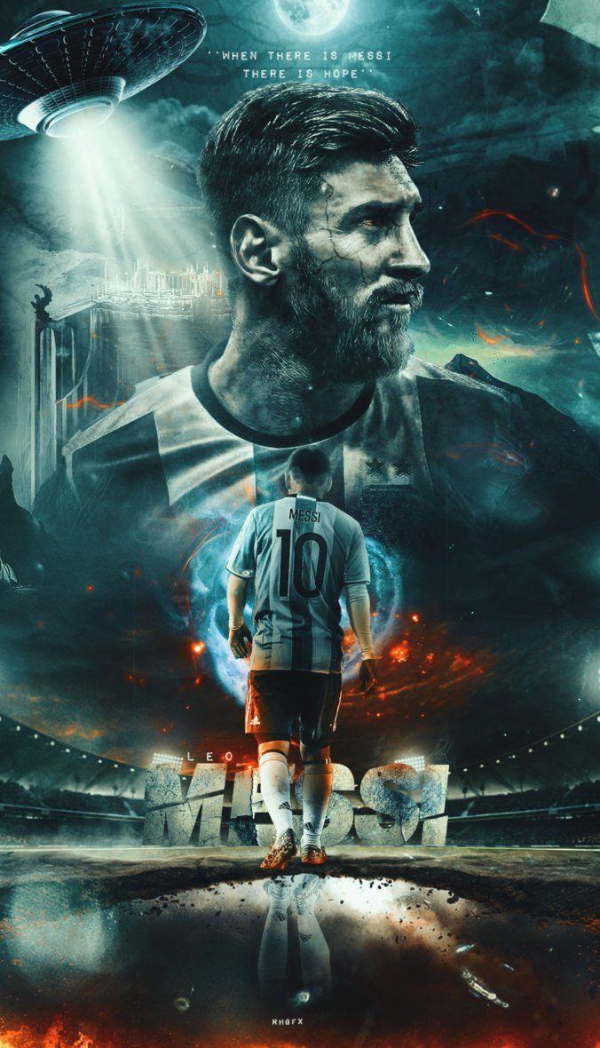 676x1180 Messi In Argentina Wallpaper