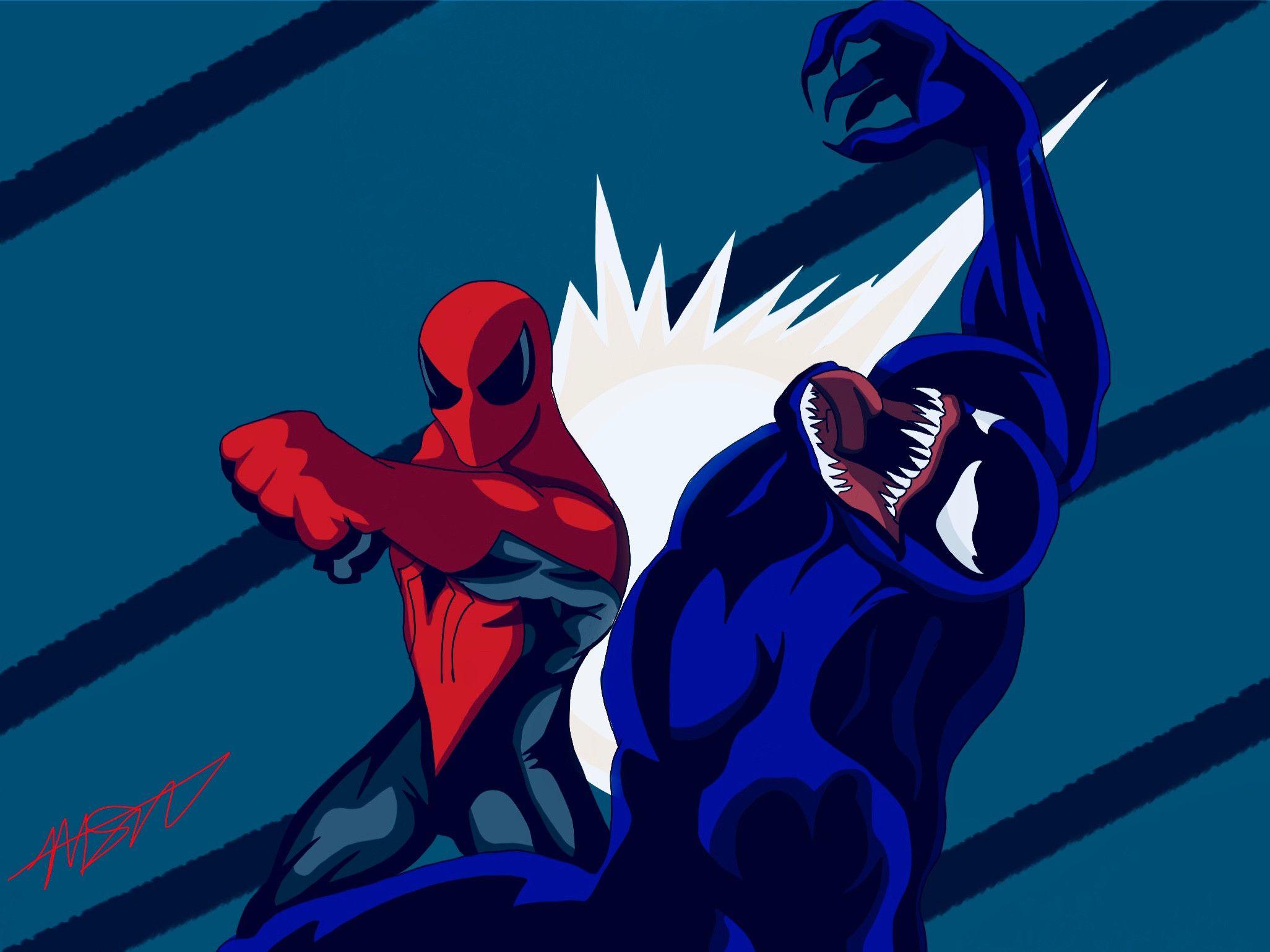 2052x1539 Spiderman Venom Wallpaper