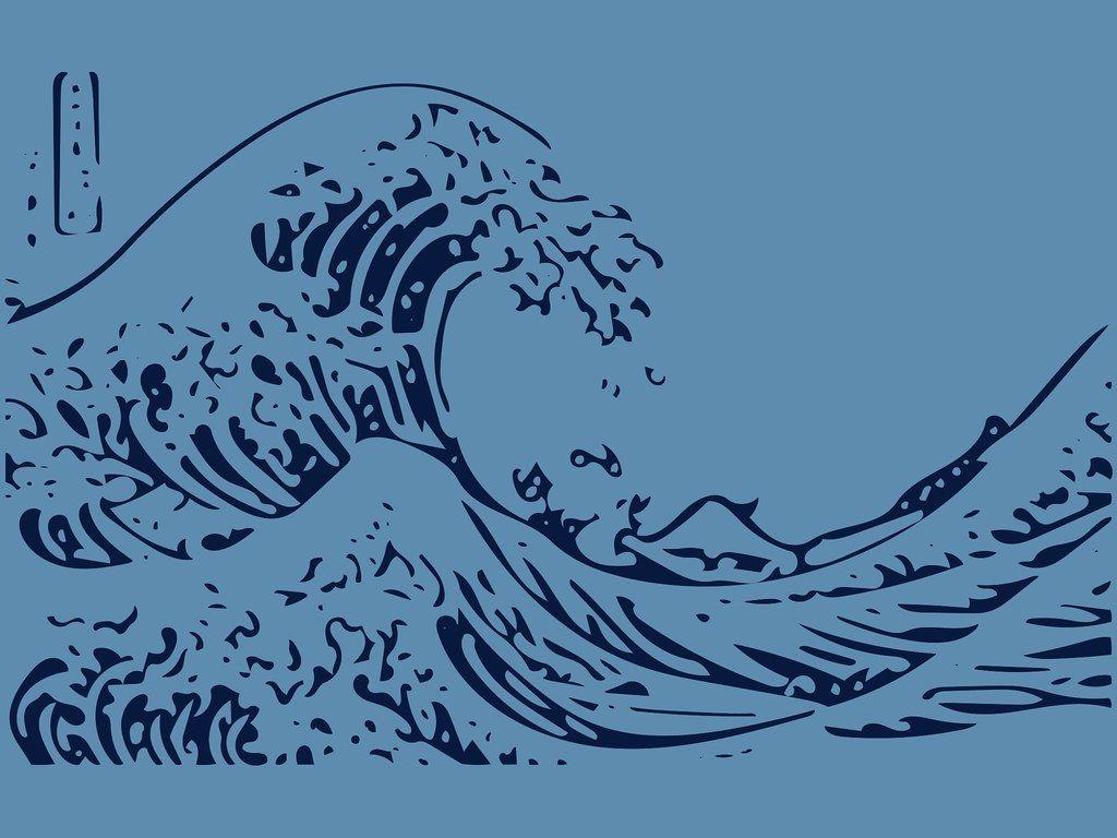 1024x768 神奈川沖浪裏 or The Great Wave off Kanagawa Wallpaper 2