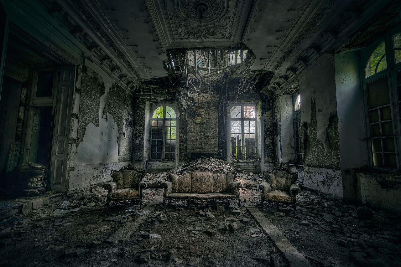 1280x853 Wallpaper DESTROYING ANGEL Room Ruins Old Sofa