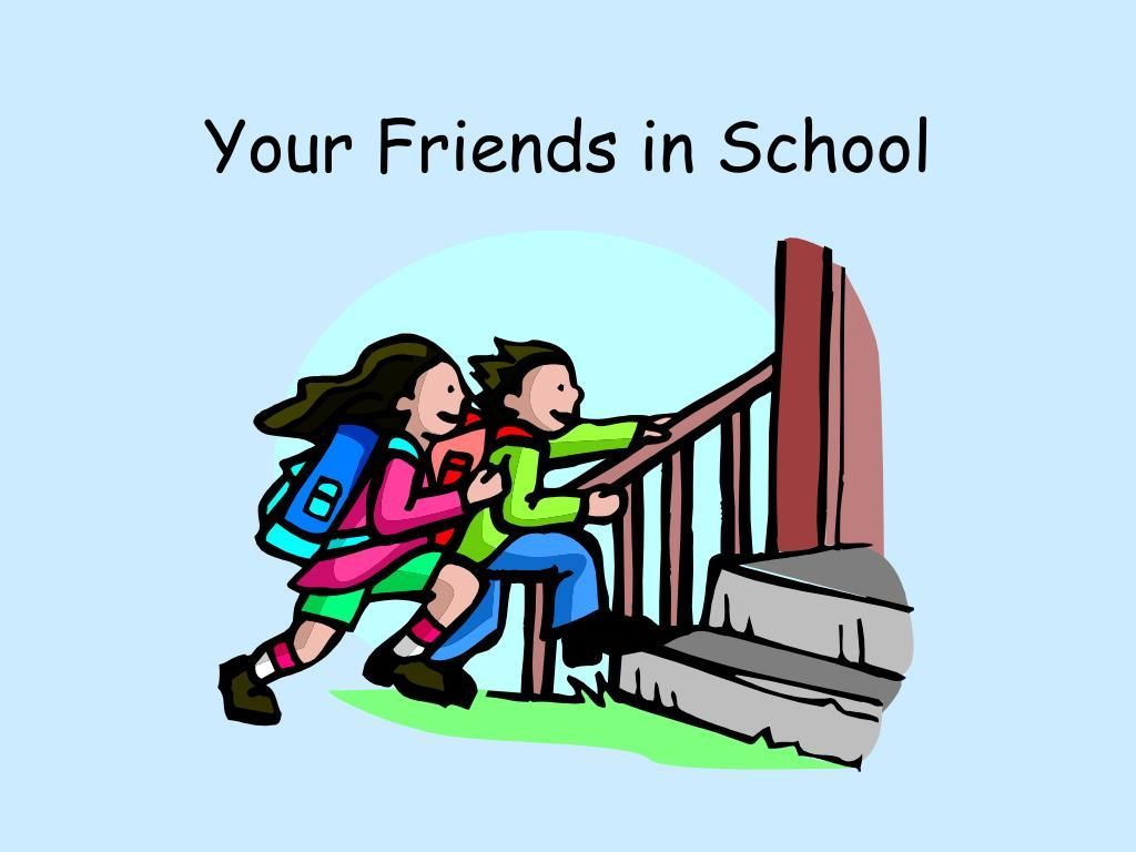 1024x768 PPT Friends in School PowerPoint