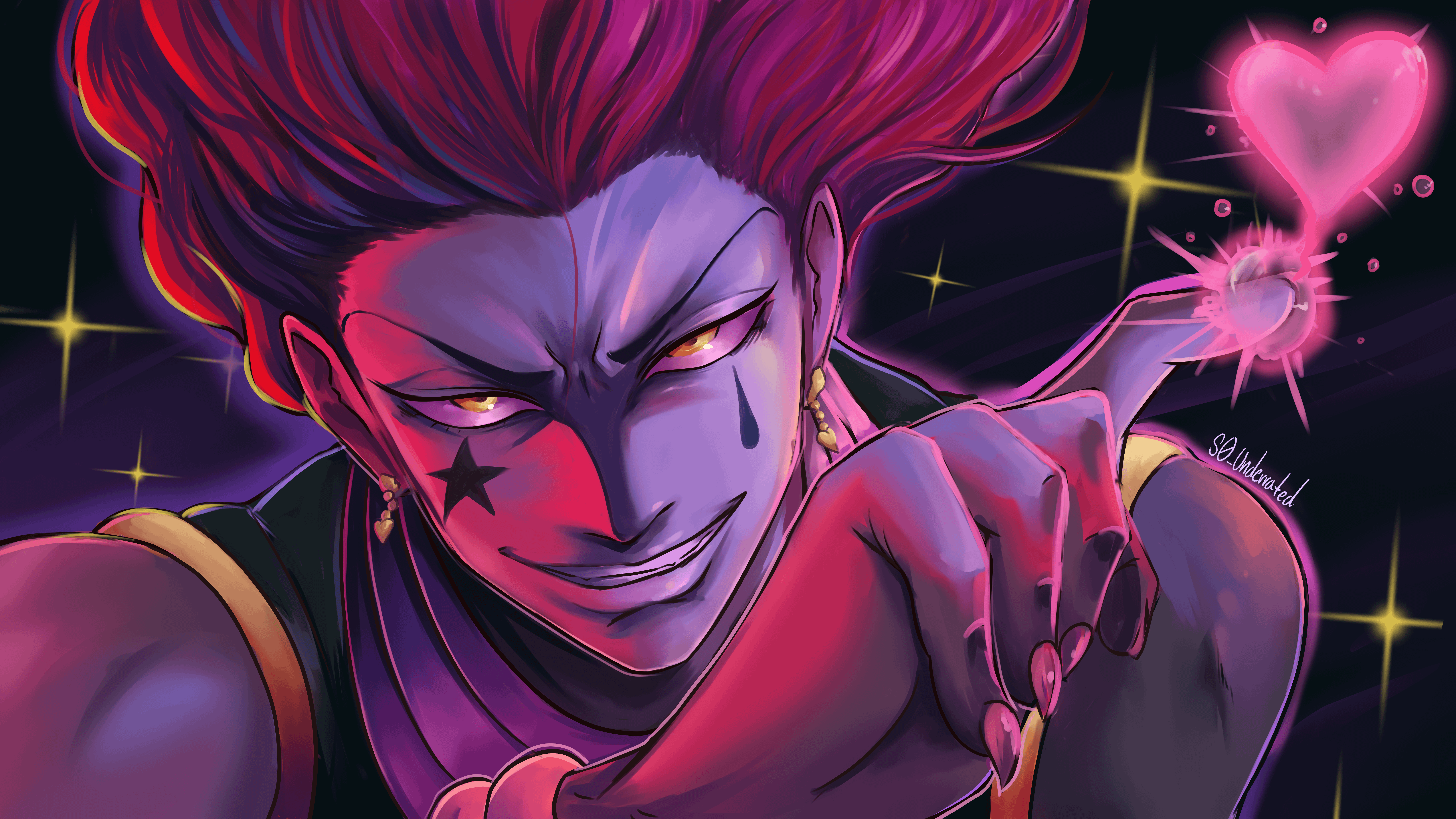 8000x4500 Drew This Hisoka Desktop Background : r