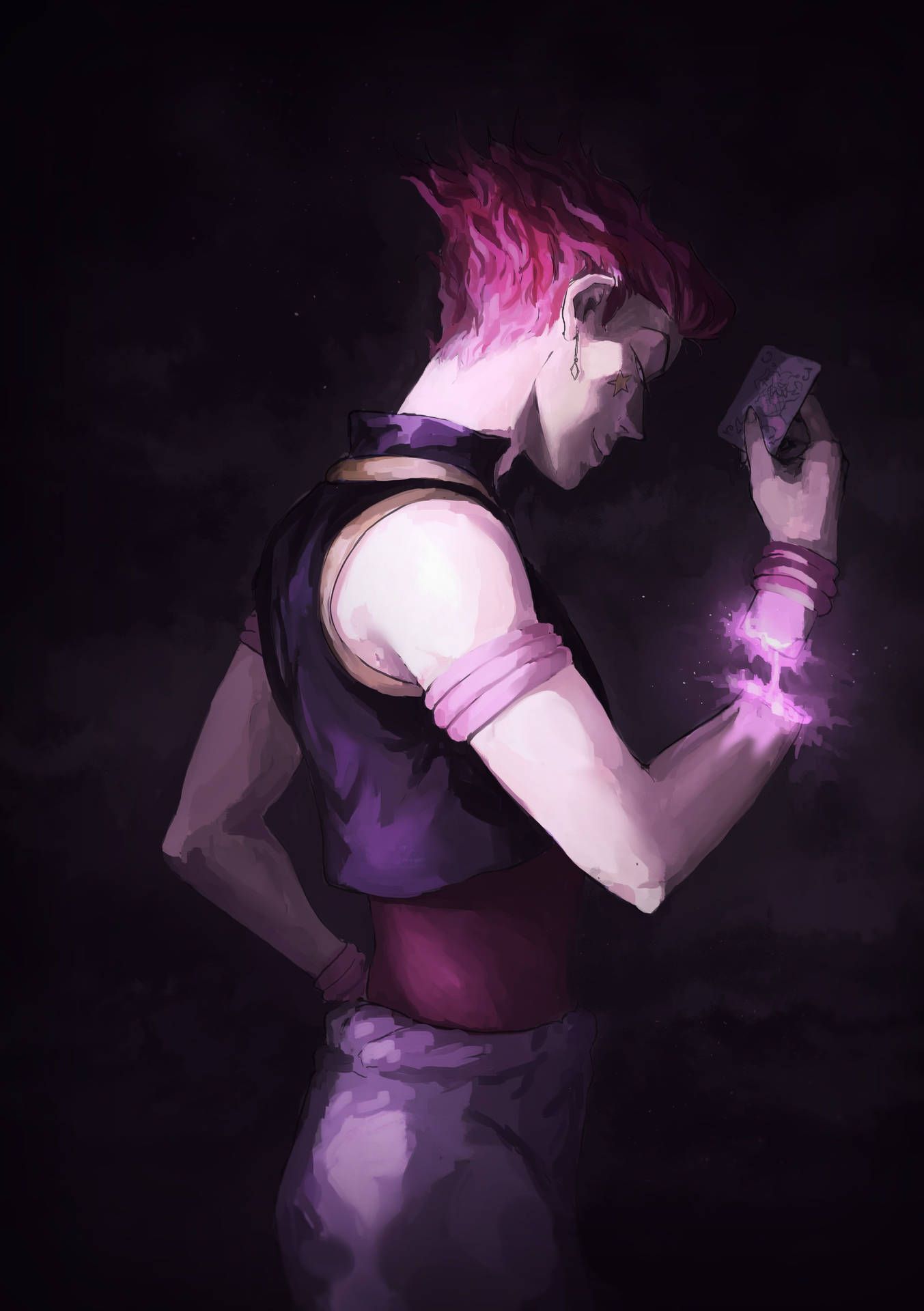 1353x1920 Hisoka 4k Severed Arm Wallpaper