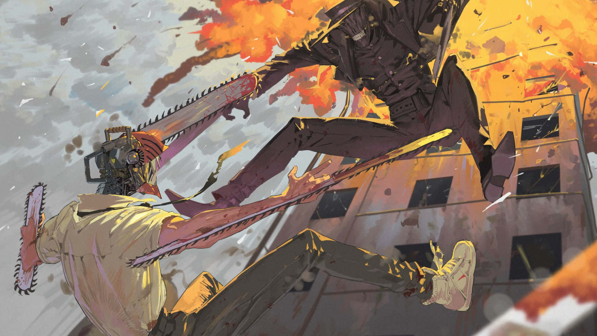1920x1080 Chainsaw Man Katana Man Wallpaper
