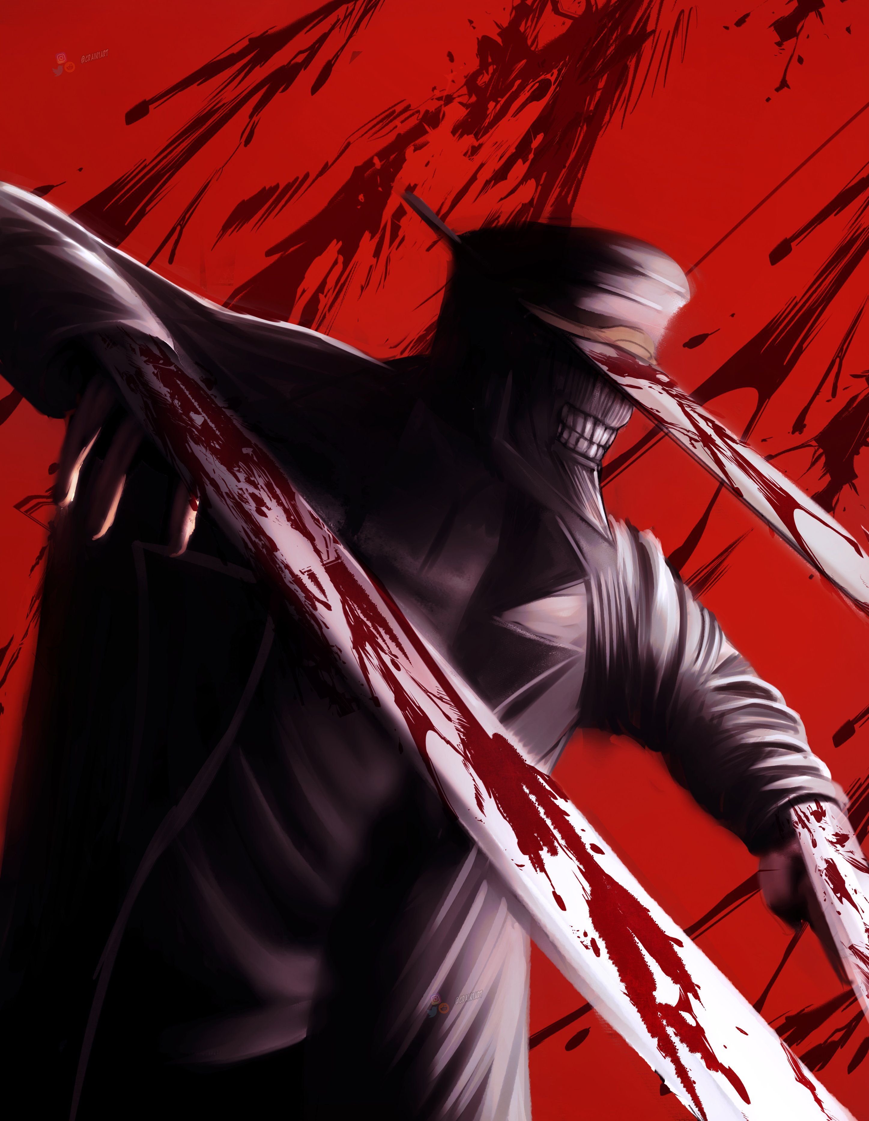 2894x3733 Crain Art on X: Chainsaw Man Katana