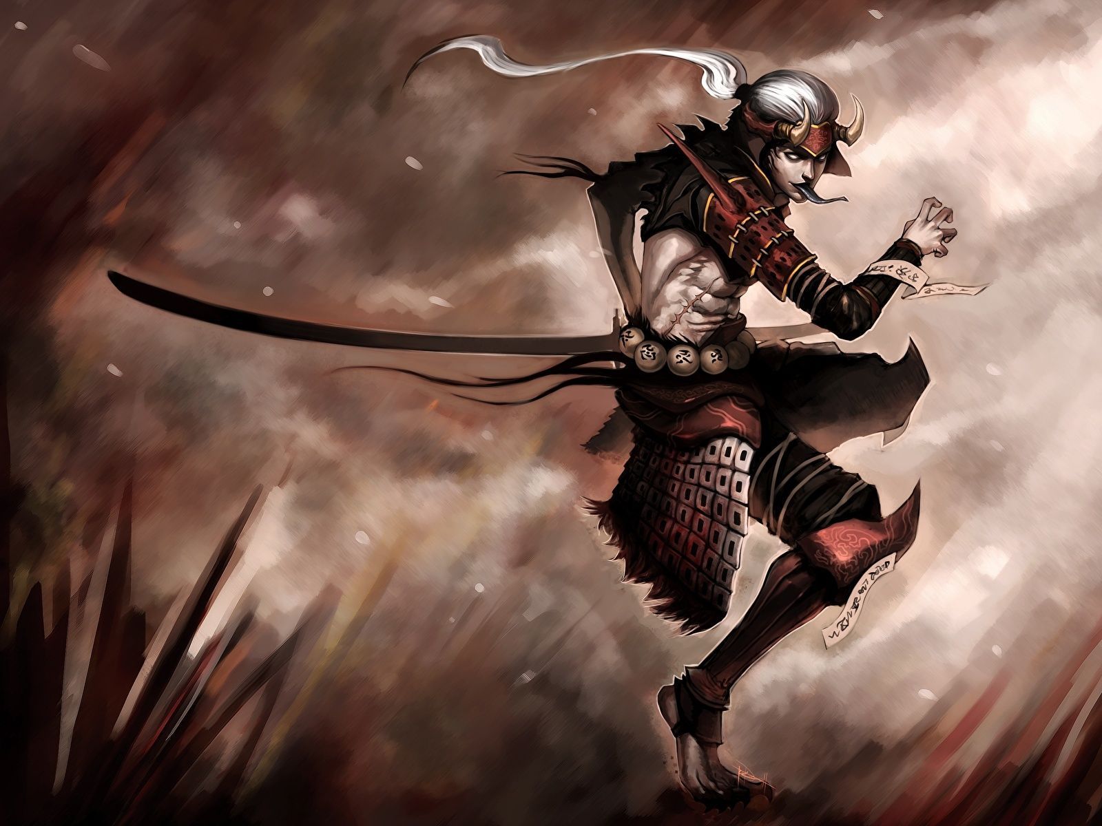 1600x1200 Image Fantasy Sabre Katana Men Warriors