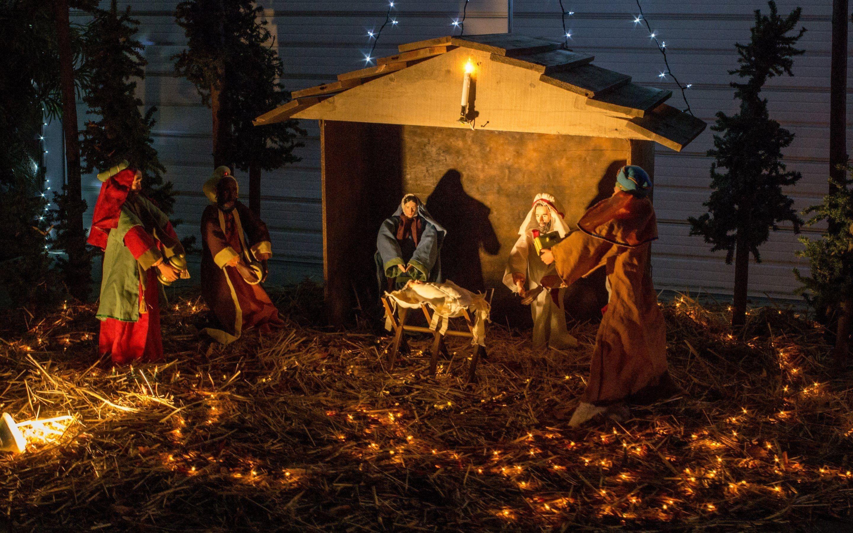 2880x1800 Desktop Wallpaper HD Christmas Nativity Scene