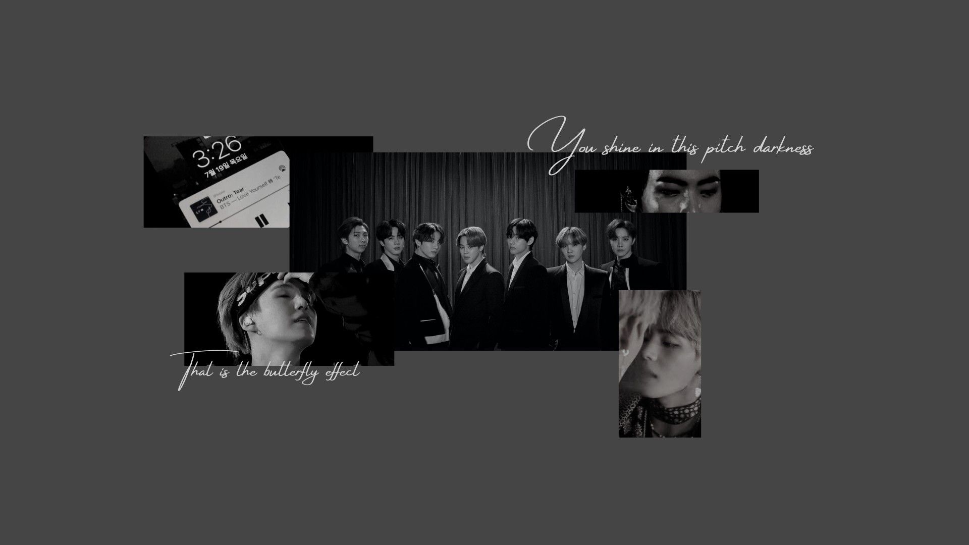 1920x1080 BTS Dark Aesthetic Desktop Wallpaper