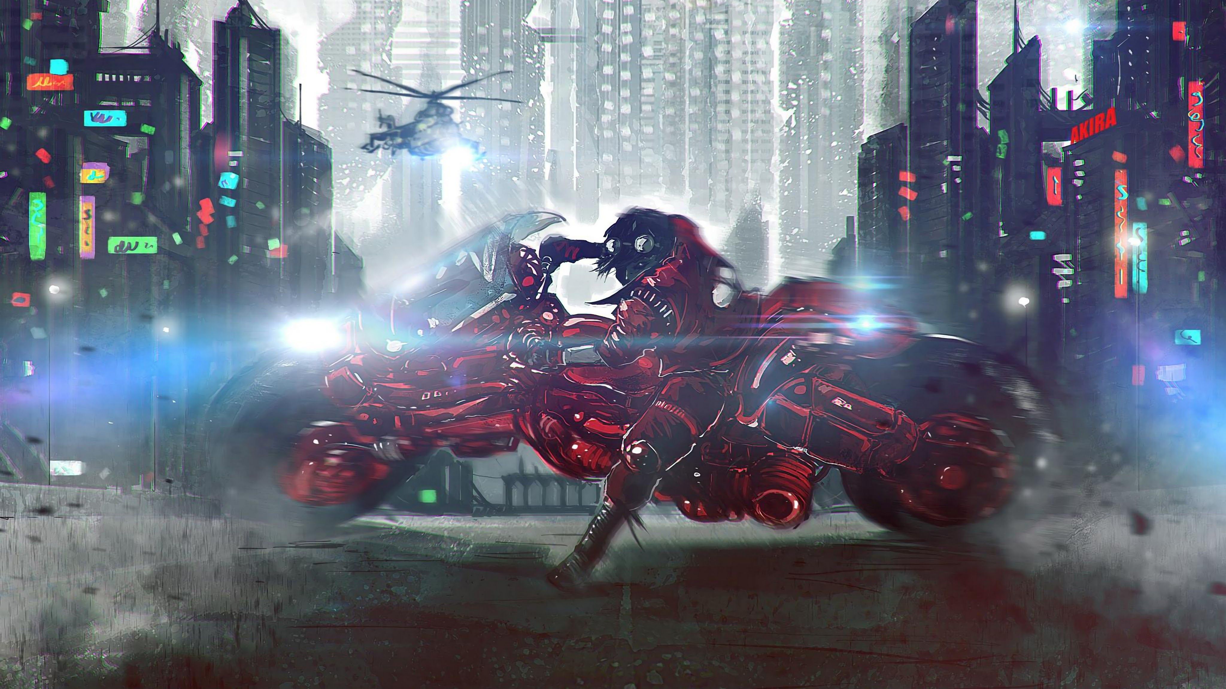 4096x2304 Akira Motorcycle Anime Sci Fi 4K Wallpaper HD