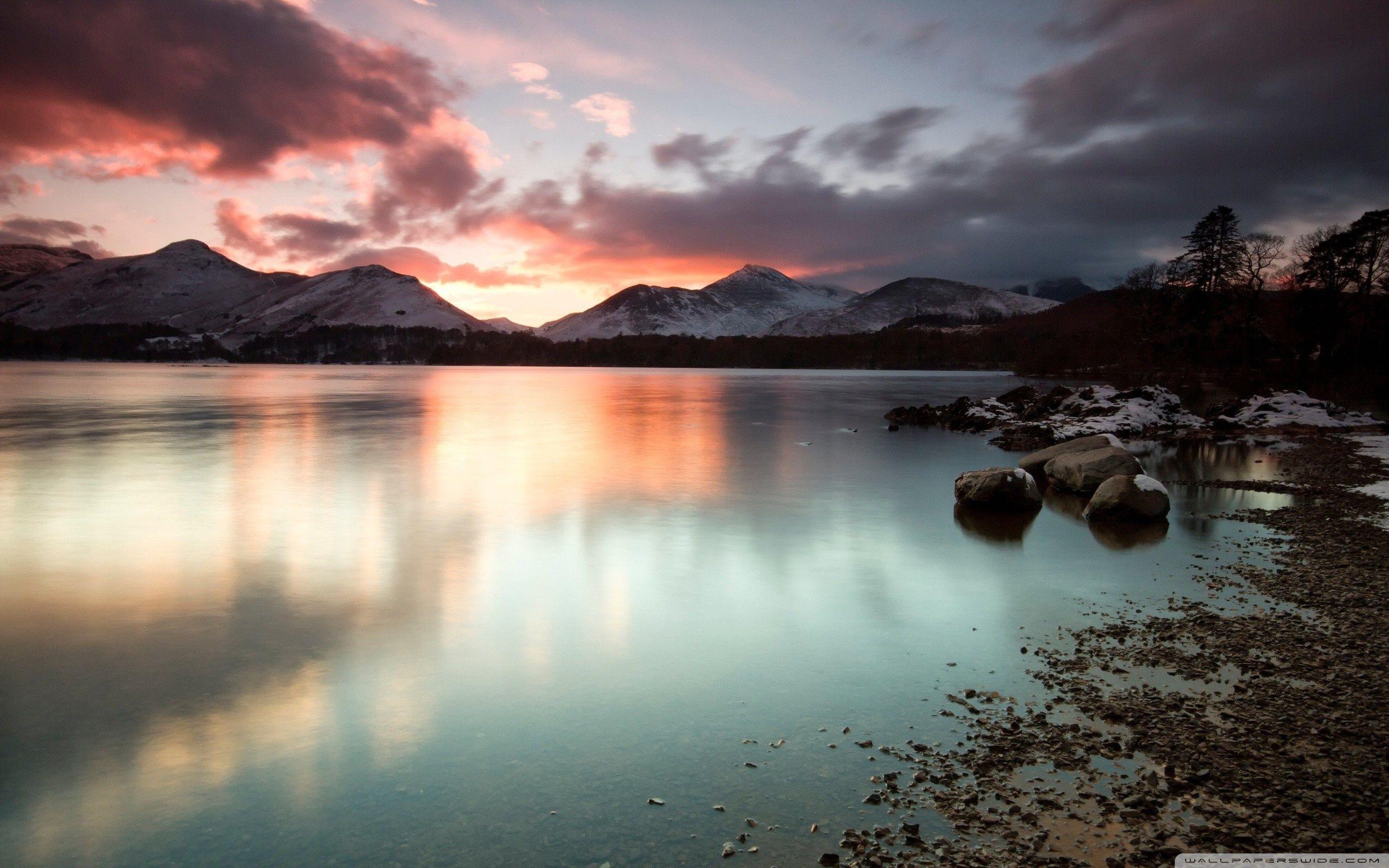 2560x1600 Winter Lake Wallpaper