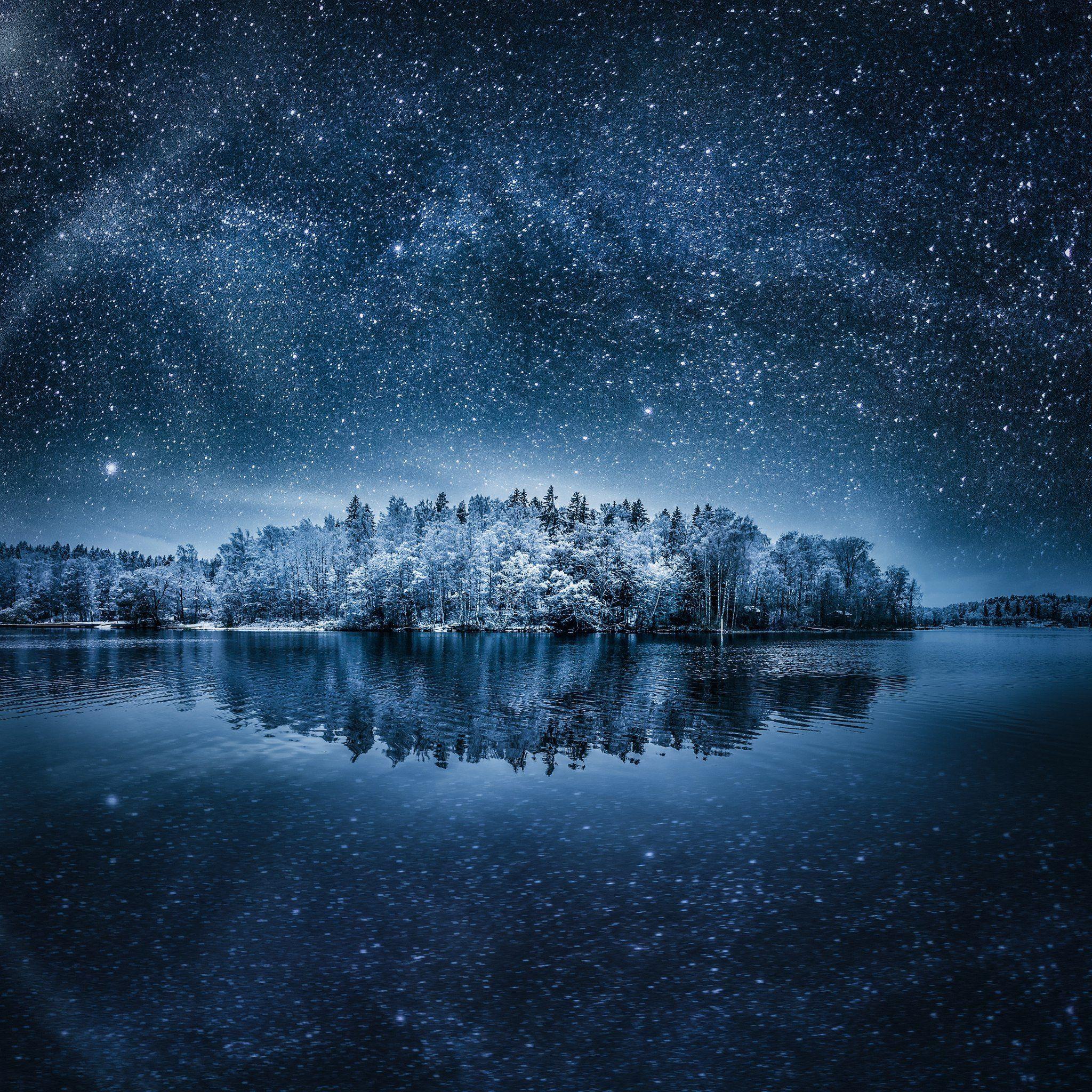 Winter Night Sky Hd Wallpapers - Top Free Winter Night Sky Hd