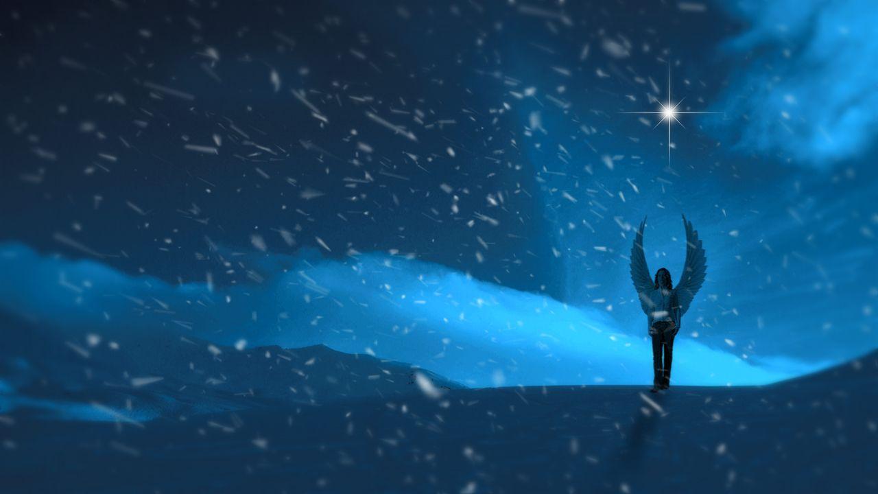 1280x720 Download Christmas Angels Background, High Quality