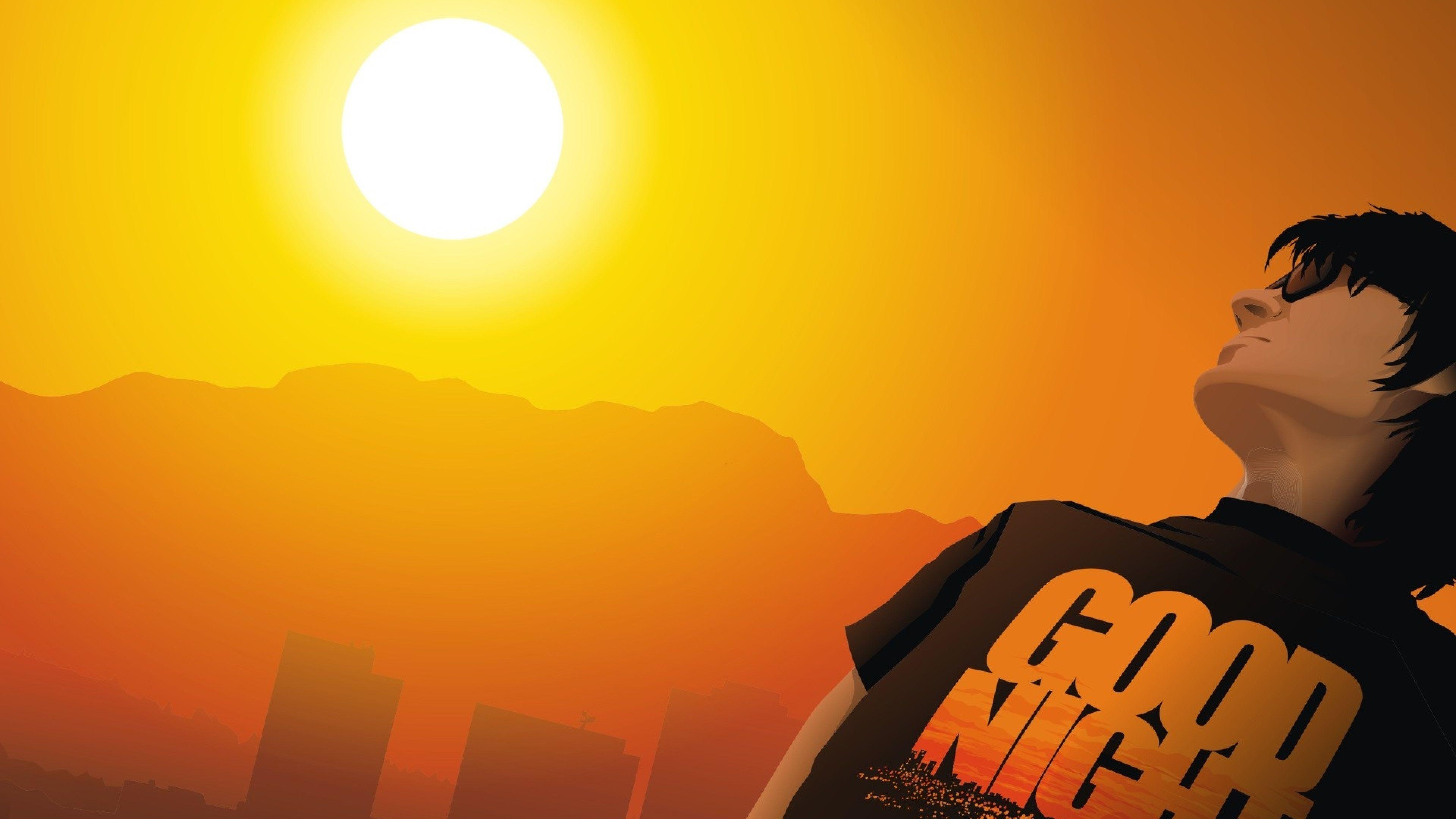 3840x2160 boy, sun, sky 4K Wallpaper, HD Vector 4K