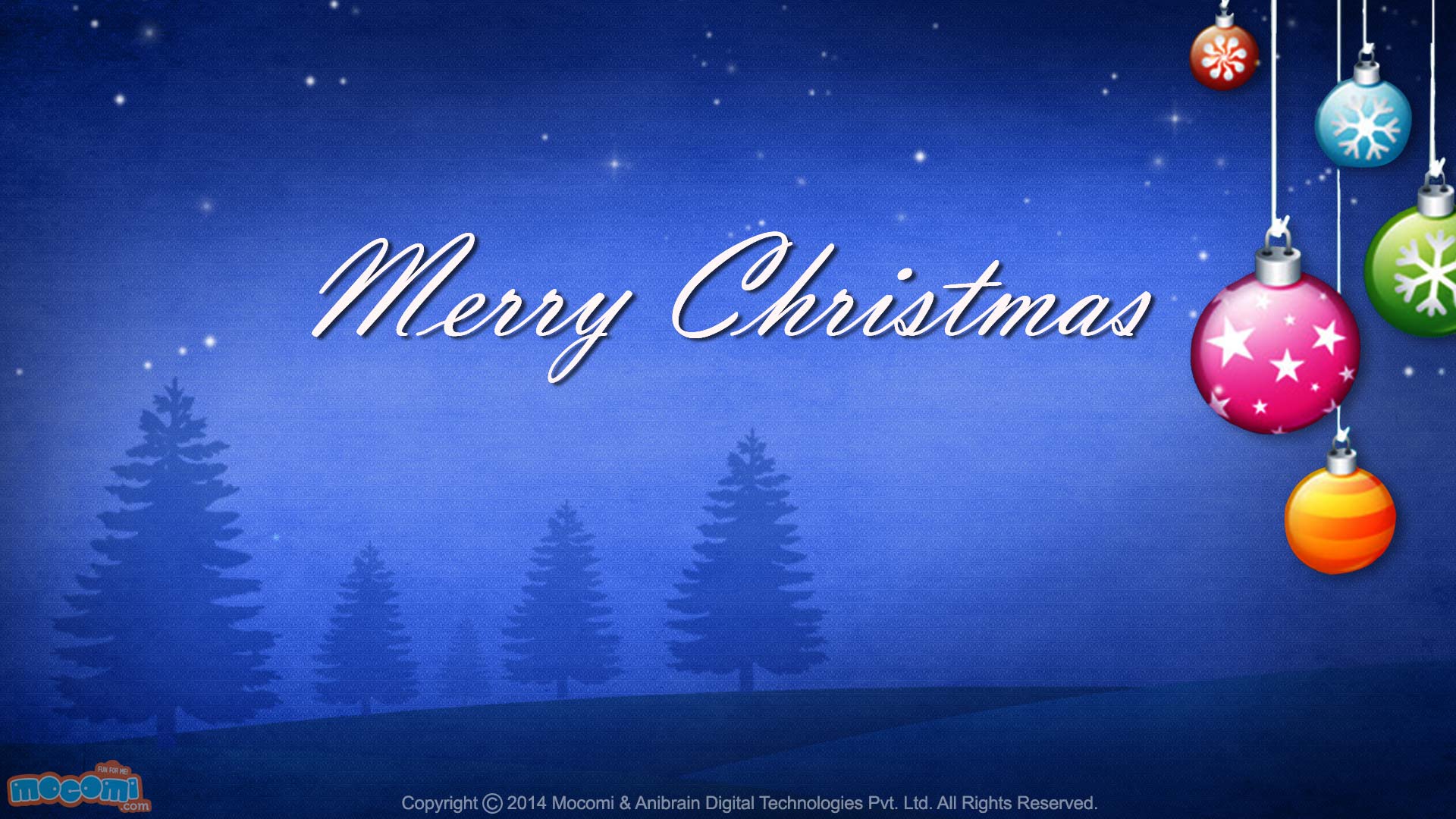 1920x1080 Merry Christmas- Night Wallpaper for Kids