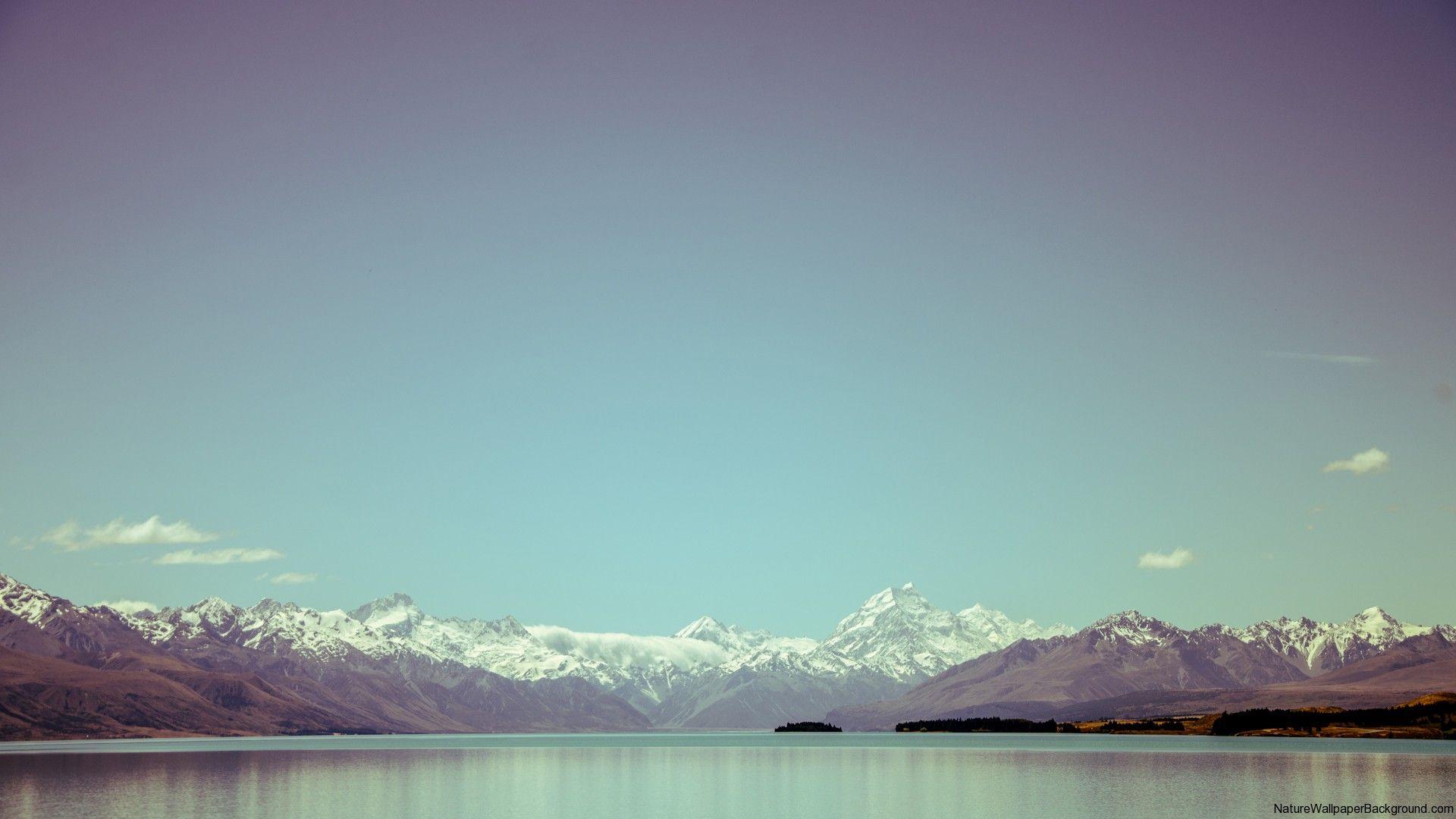 1920x1080 View Across a winter Lake wallpaper