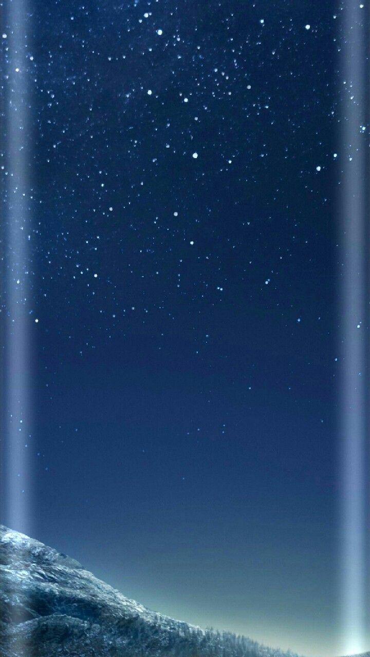 720x1280 Winter night sky moon stars. Samsung galaxy