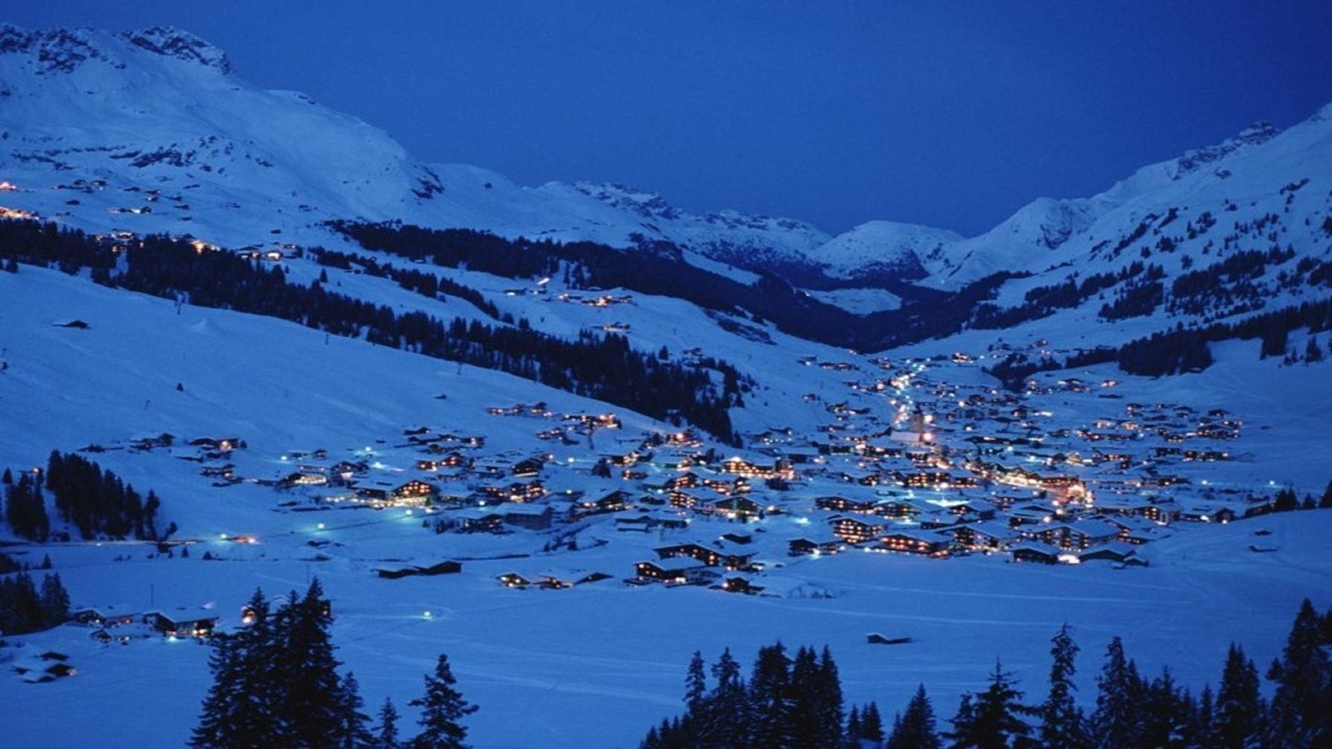 1920x1080 Night Snow Wallpaper Background
