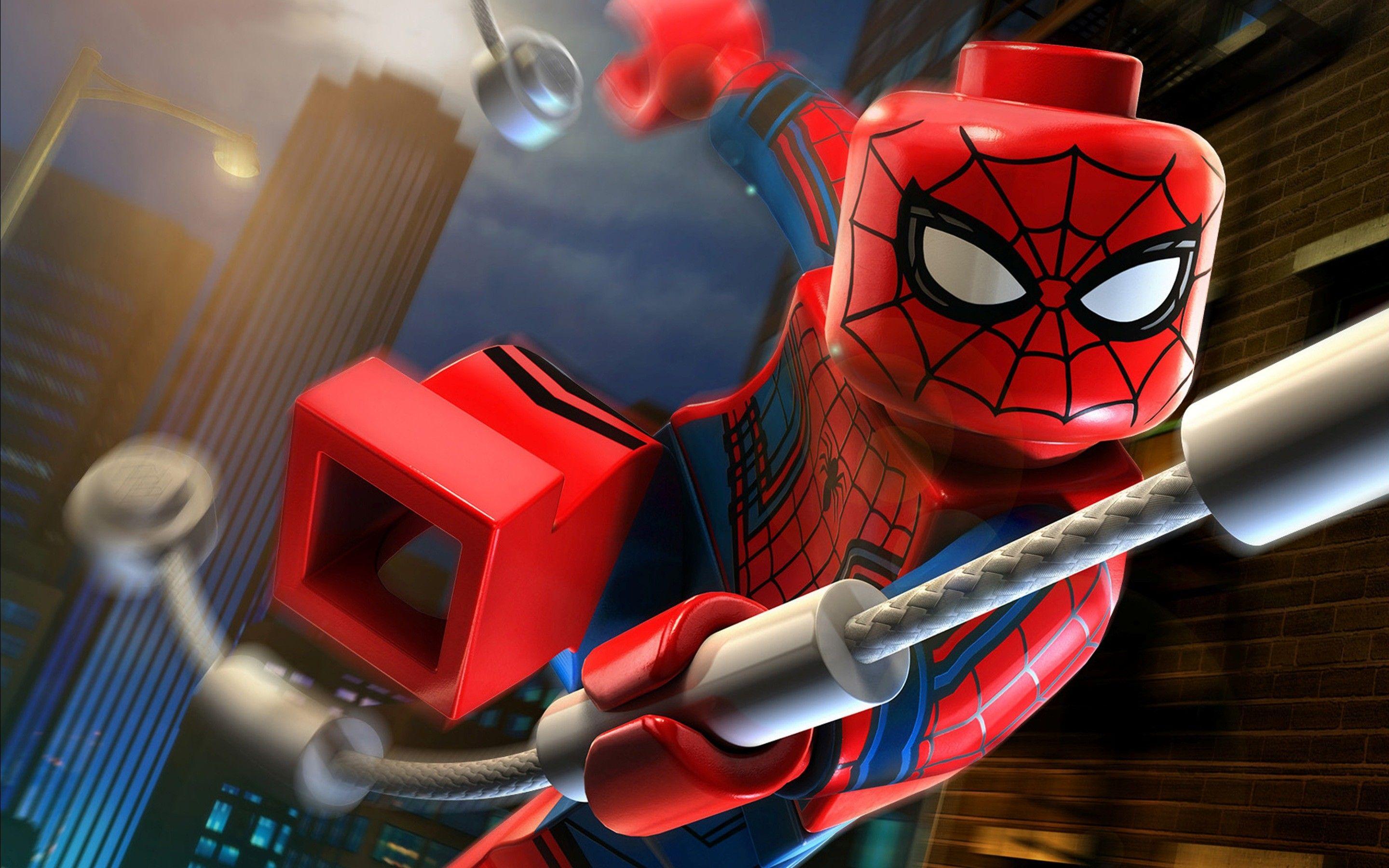 2880x1800 Lego Spiderman Wallpaper