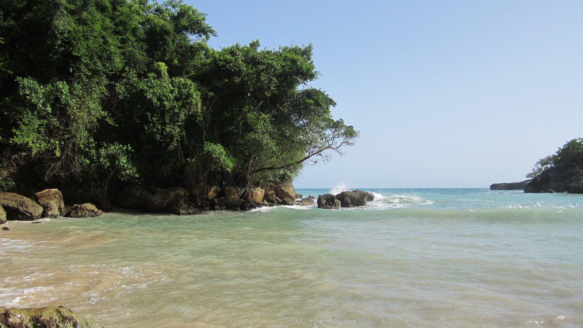 1920x1080 beach, Haiti, Caribbean Sea wallpaper